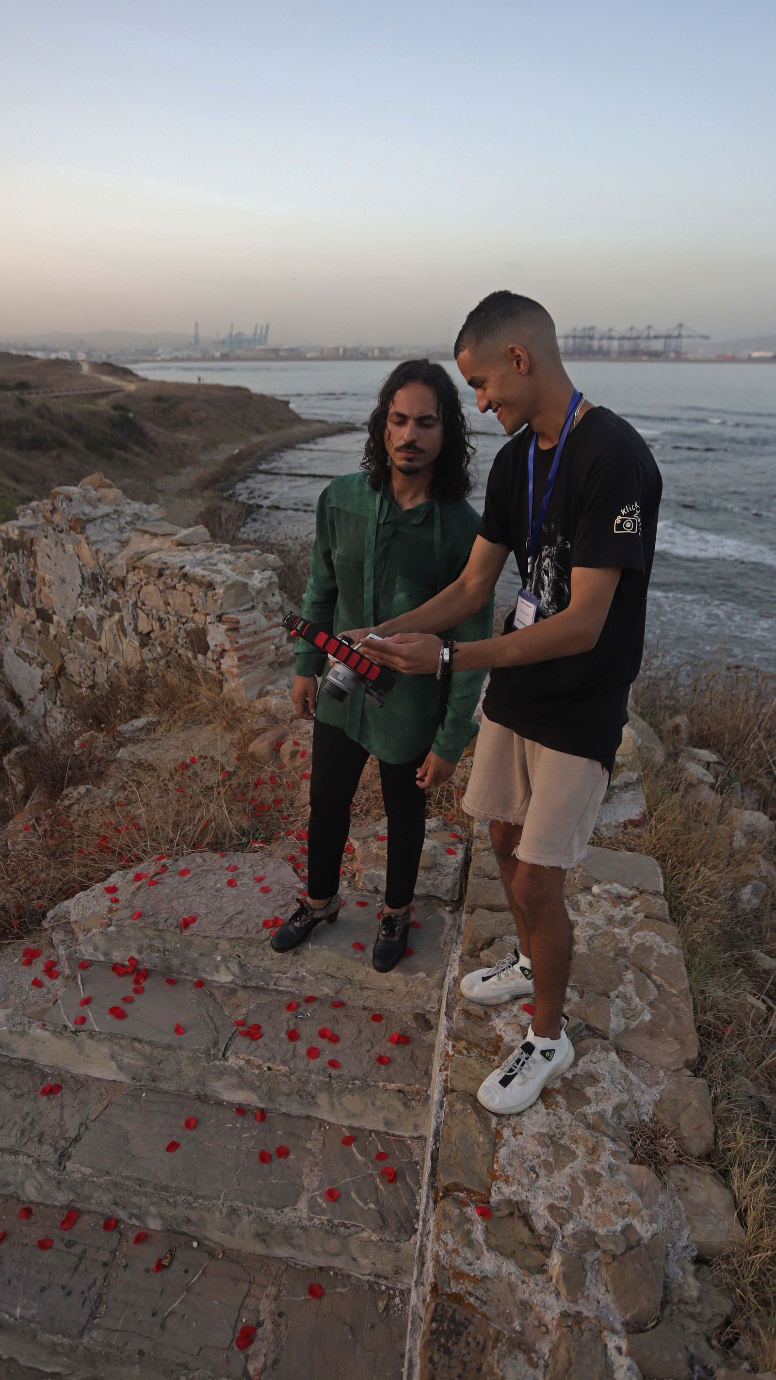 Fotos de la grabación en Algeciras del documental de Ghali Naoufal sobre la cultura árabe y española