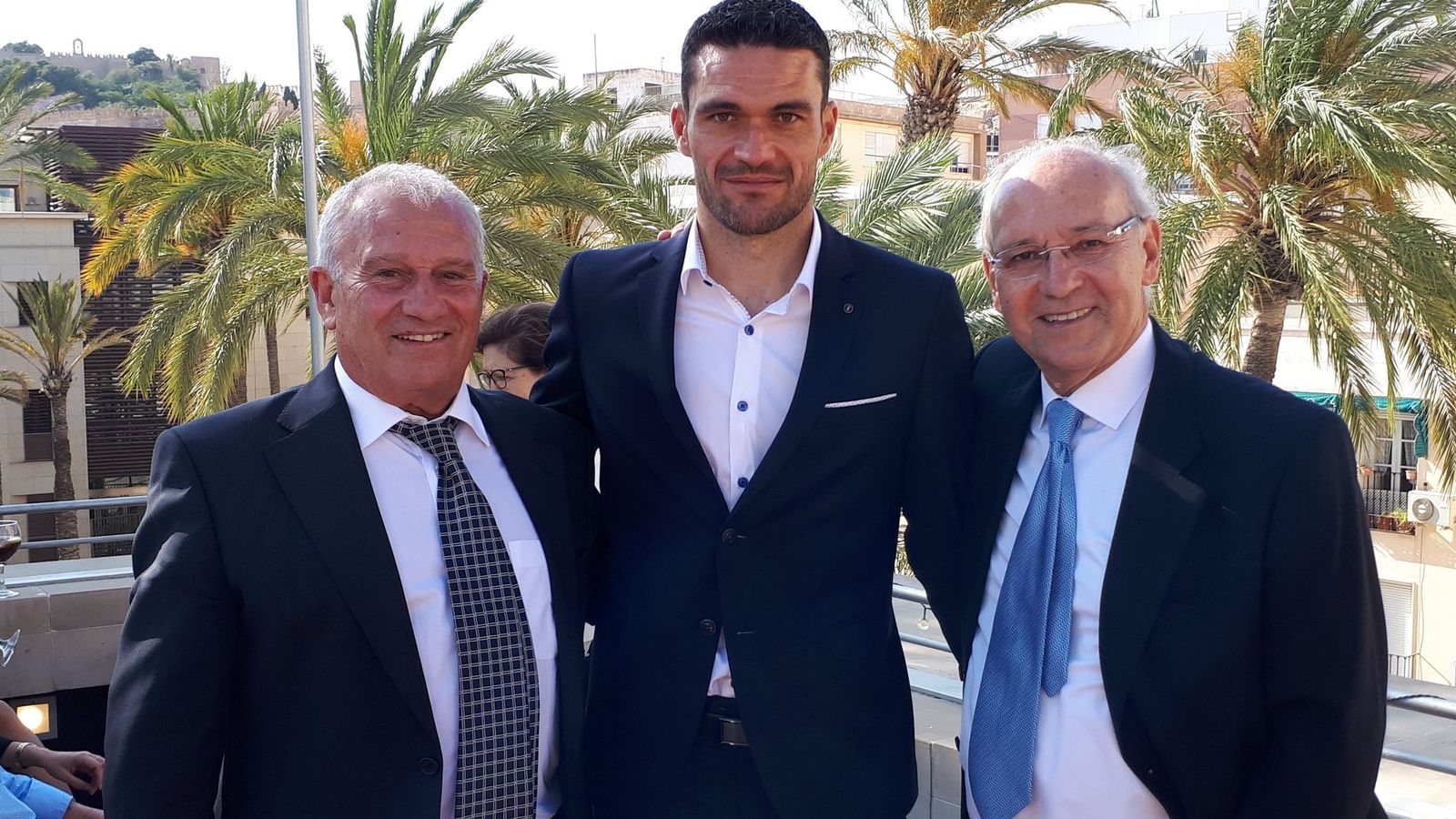 Federico Espinosa (d), con Paquitico (i) y Jorge Molina (c)