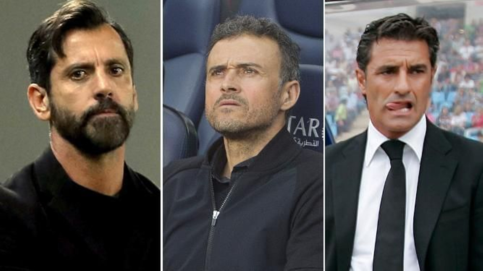 Quique Sánchez Flores, Luis Enrique y Míchel.