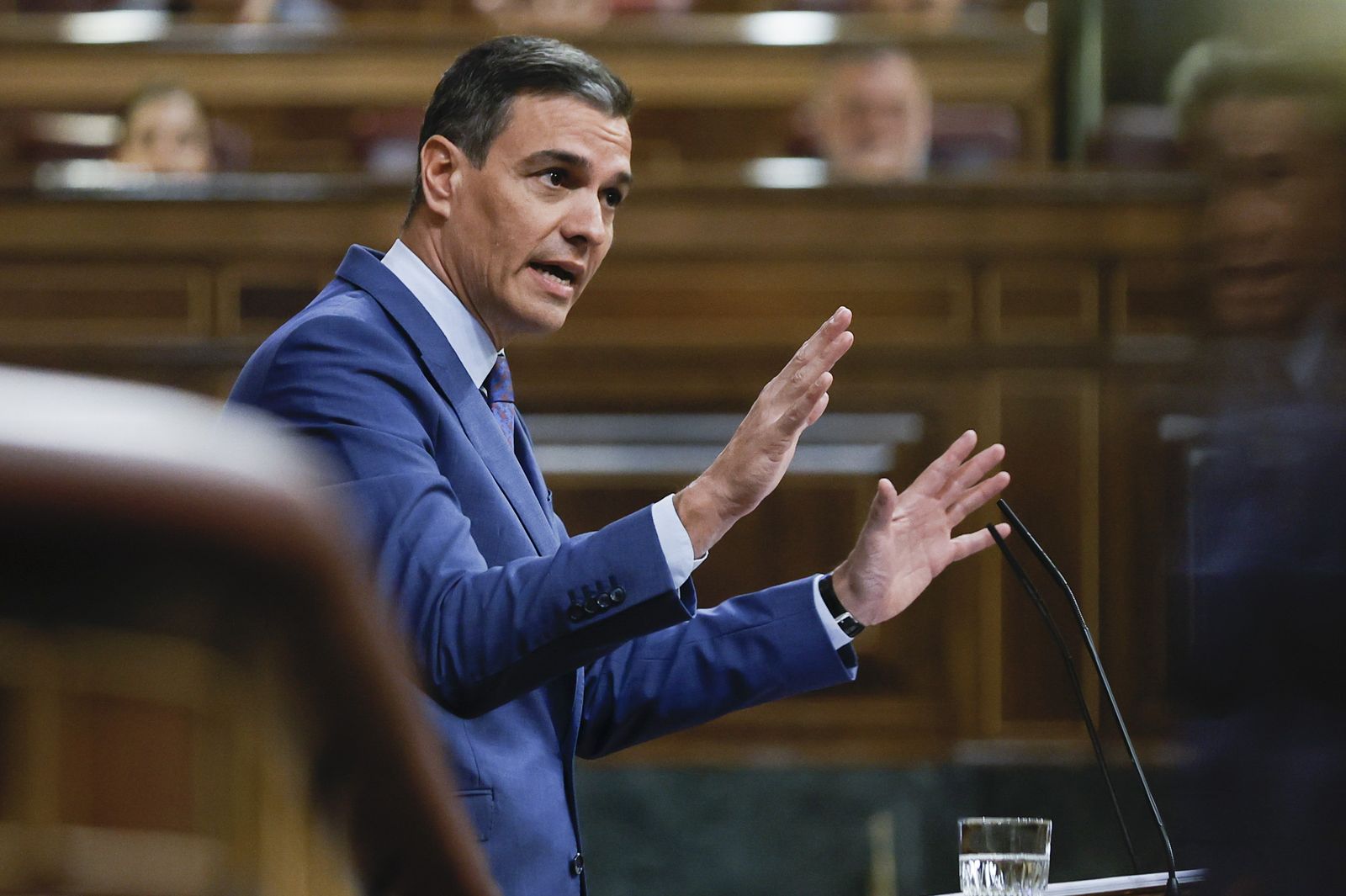 Pedro Sánchez, en el pleno del Congreso.