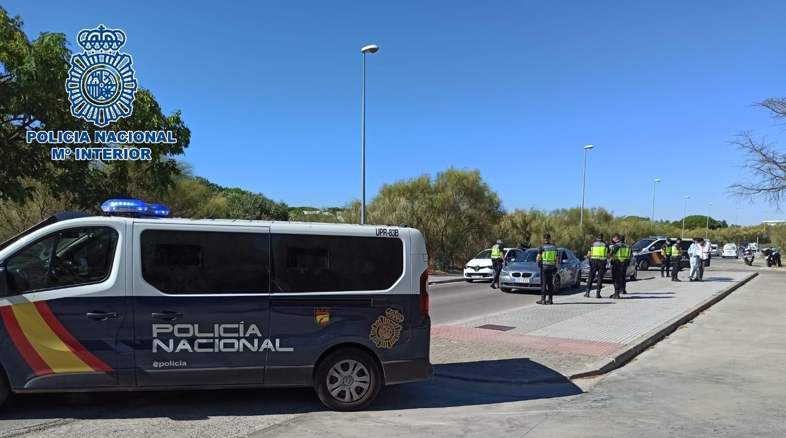 La zona donde se produjo la intervención preventiva de la Policía Nacional.