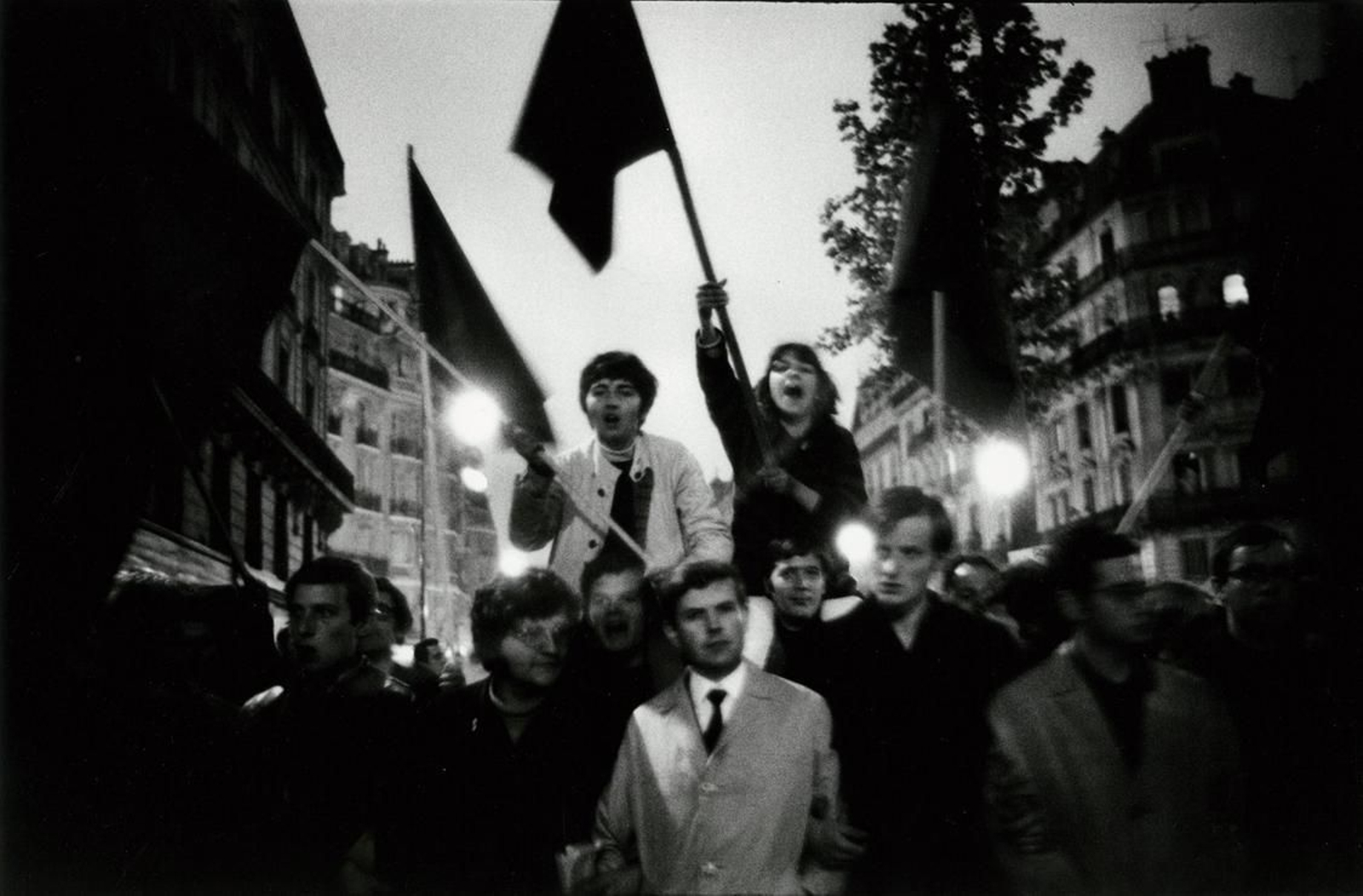 Manifestación de estudiantes en París durante el mes de mayo de 1968.