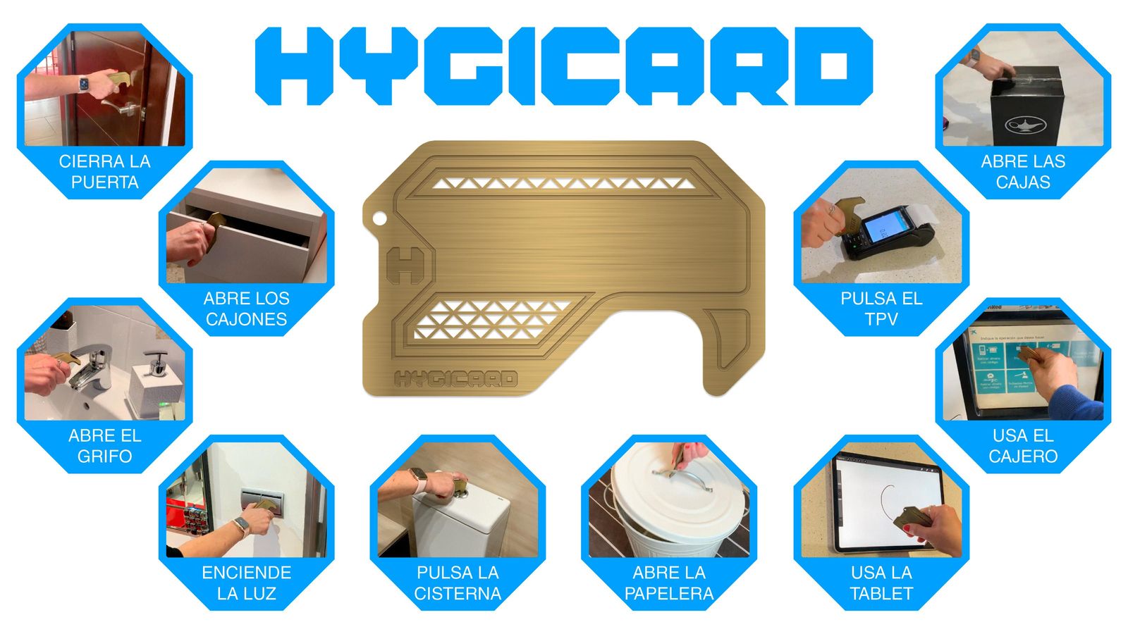 Usos de la tarjeta 'Hygicard'.