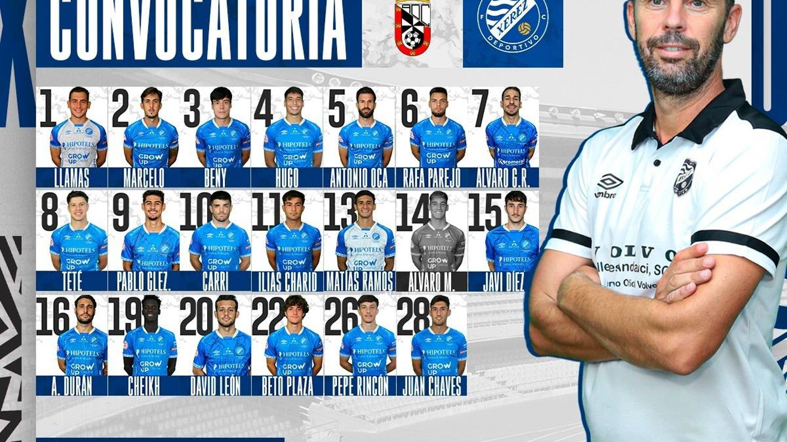 Lista de convocados del Xerez DFC.