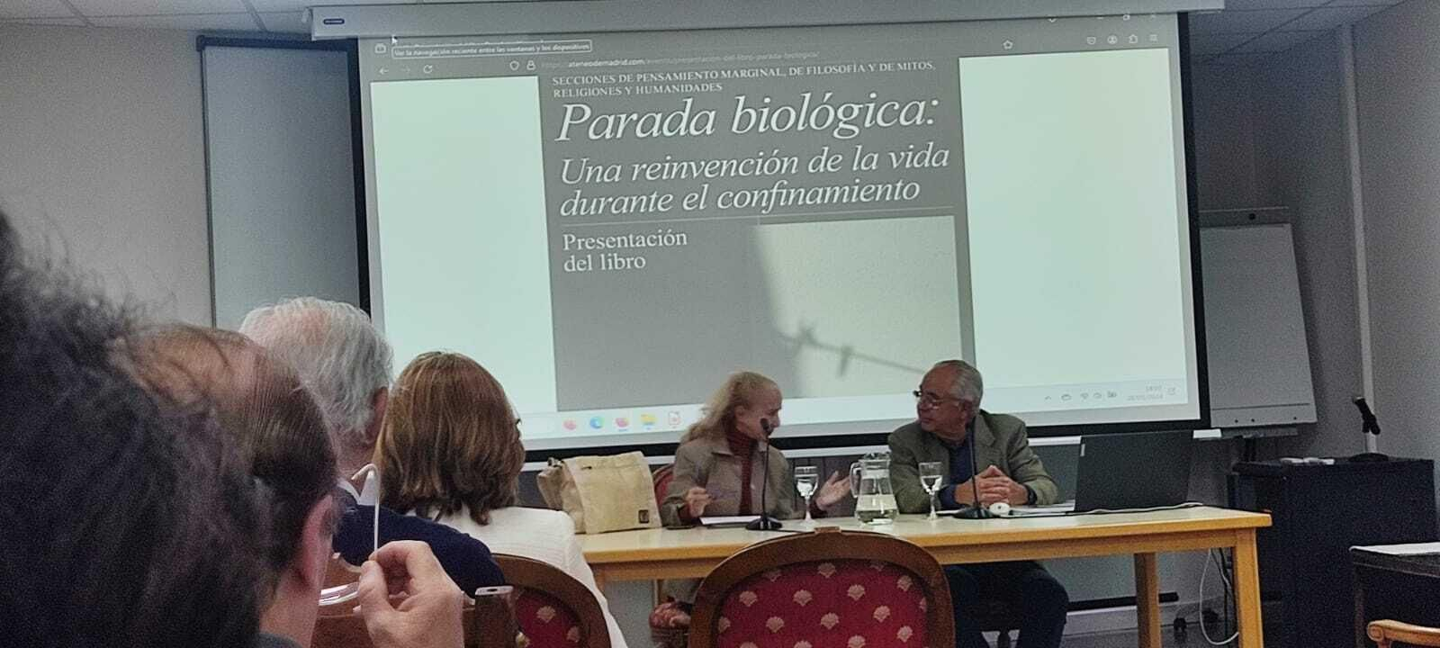 Joaquín Moreno, en Madrid durante la presentación de su  libro 'Parada Biológica'.