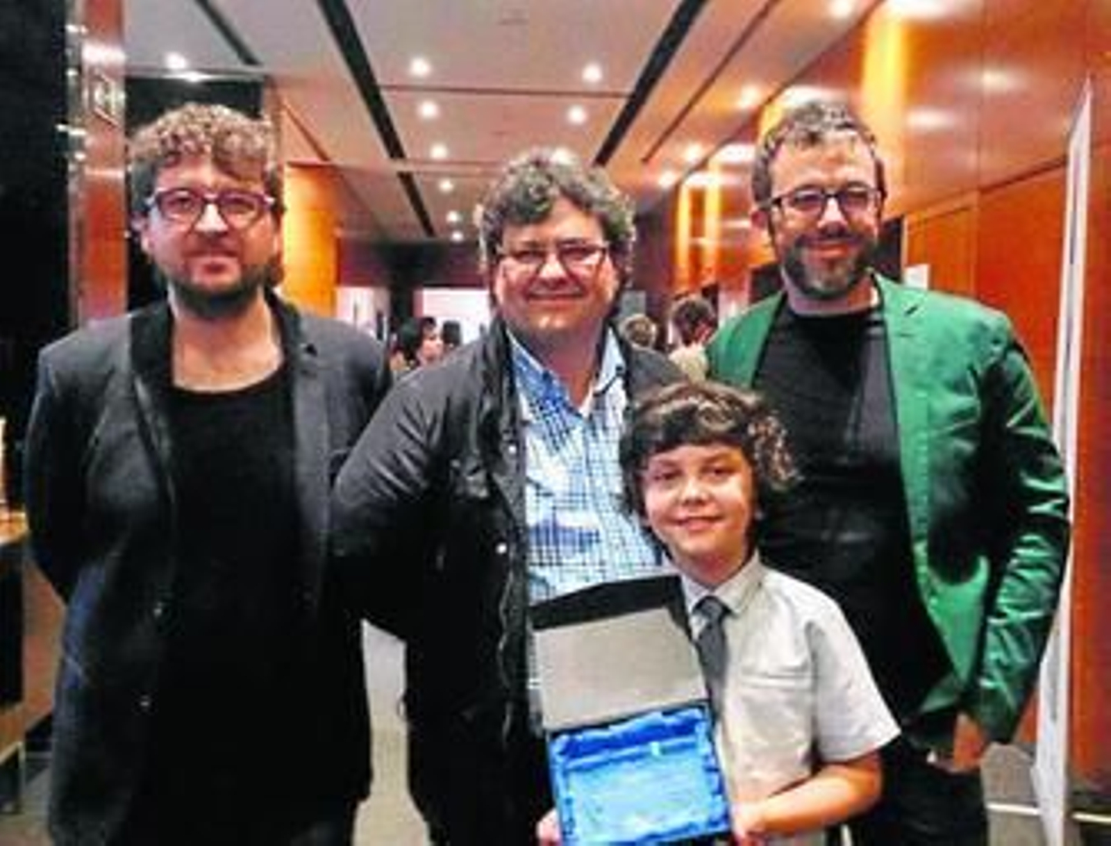 Un momento tras la recogida del premio en el Festival de Málaga.