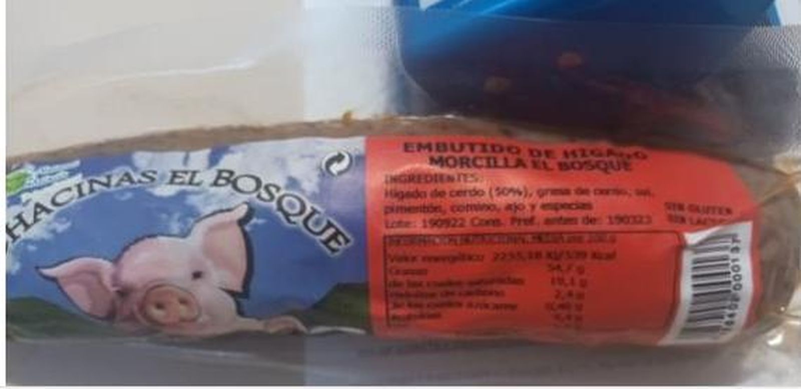 Imagen del producto enviado por la Consejería de Salud.