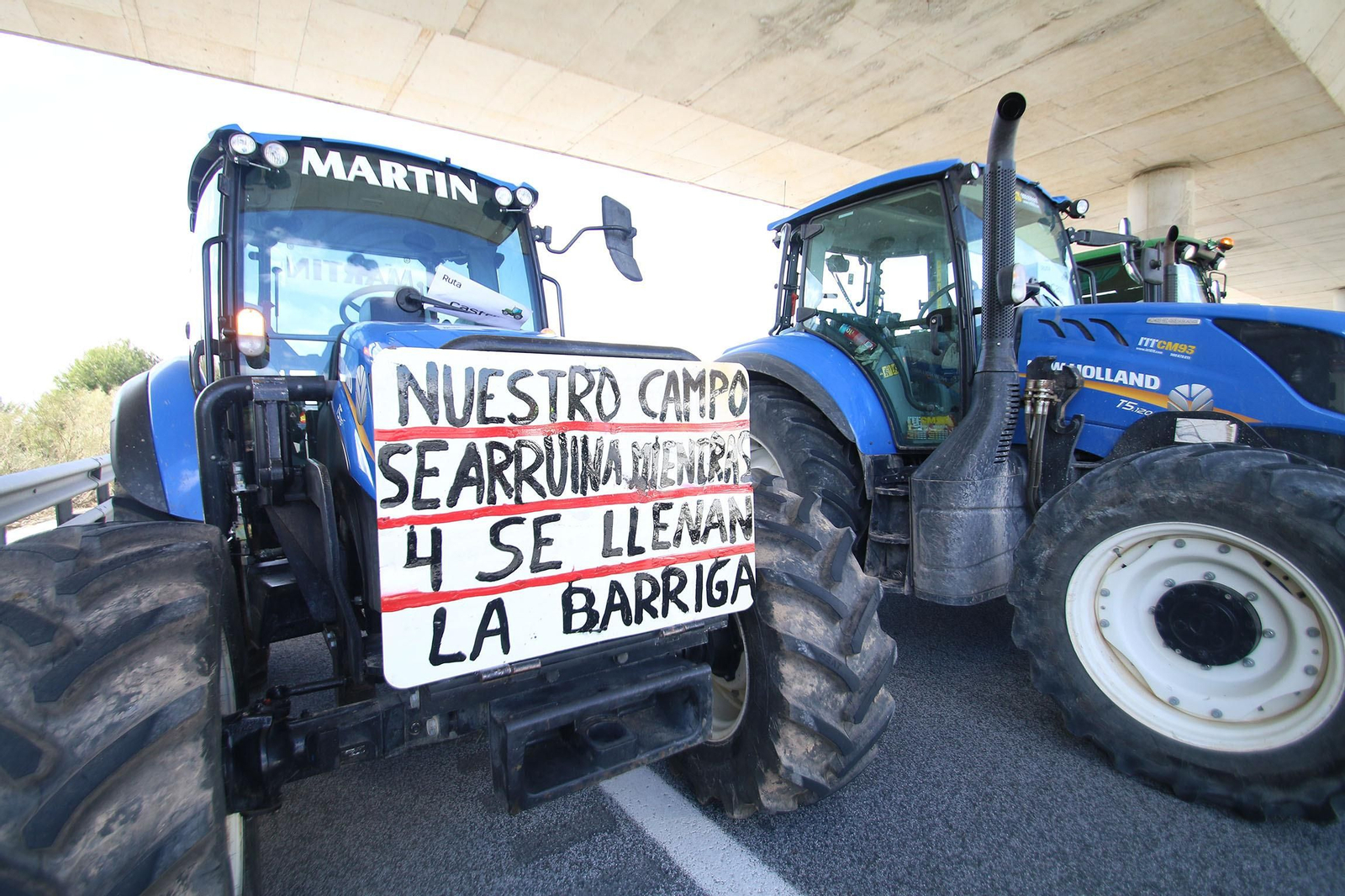 Una protesta de agricultores, en una imagen de archivo. Una protesta de agricultores, en una imagen de archivo.