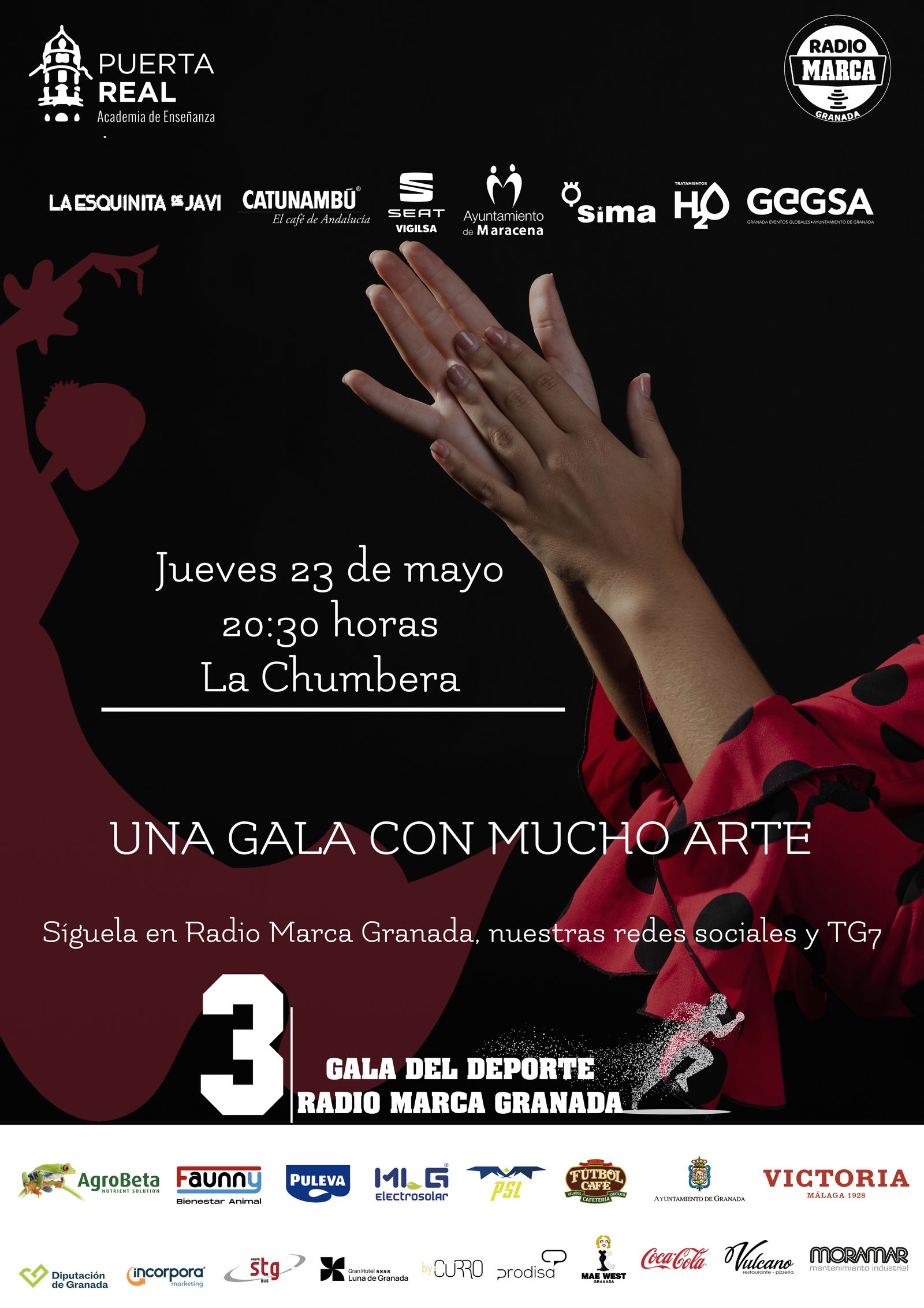 Cartel de la tercera gala del deporte RMG.