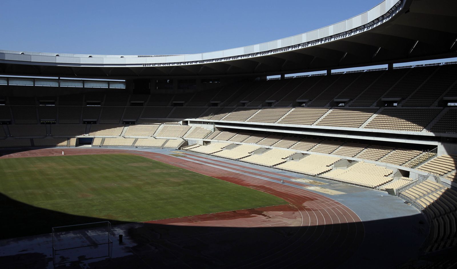 Interior del estadio de la Cartuja de Sevilla.