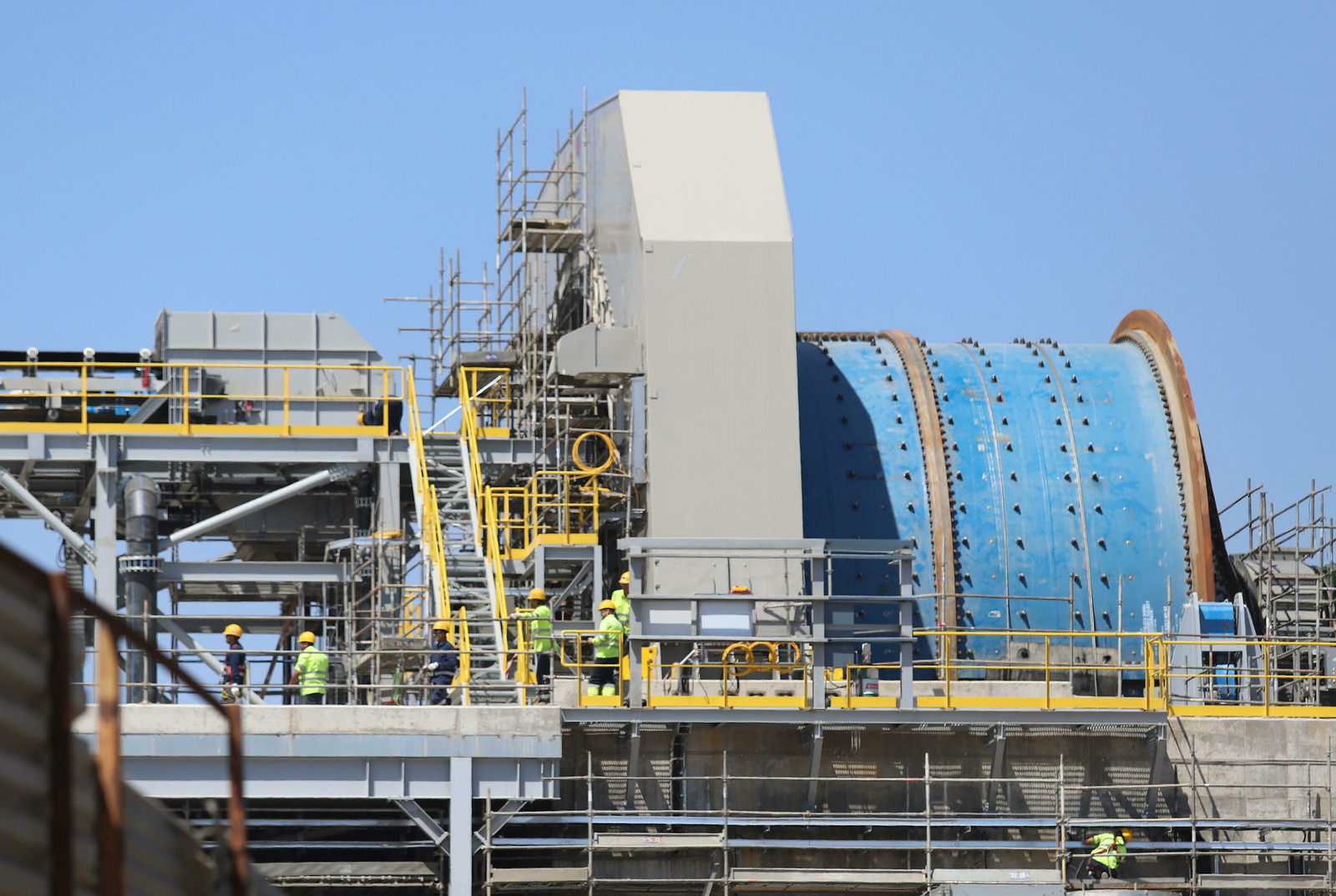 Nuevo molino que va a permitir aumentar el procesado de mineral.