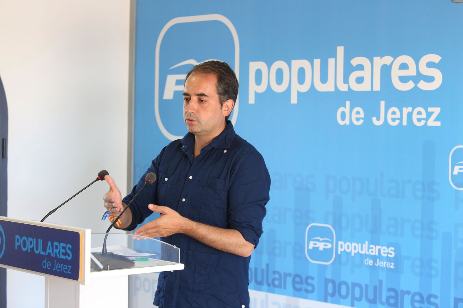 Antonio Saldaña, en una pasada comparecencia en la sede del PP.