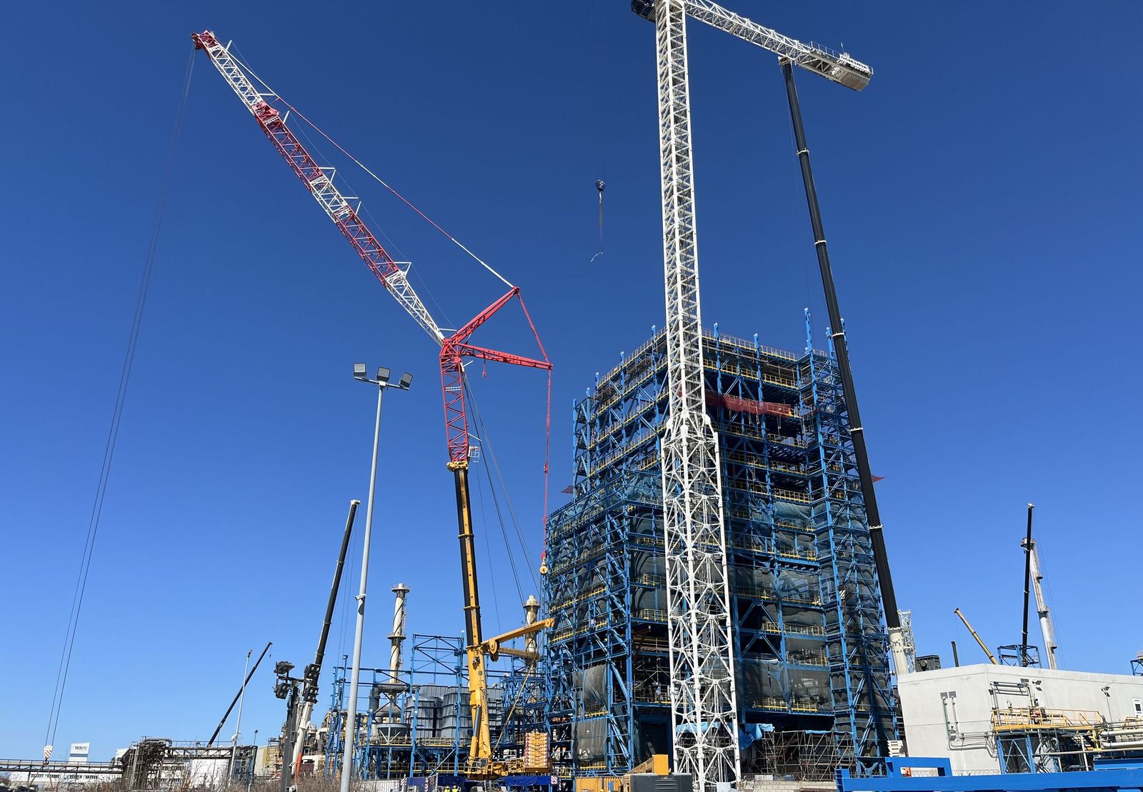 Construcción de la caldera de la planta CirCular de Atlantic Copper en Huelva.