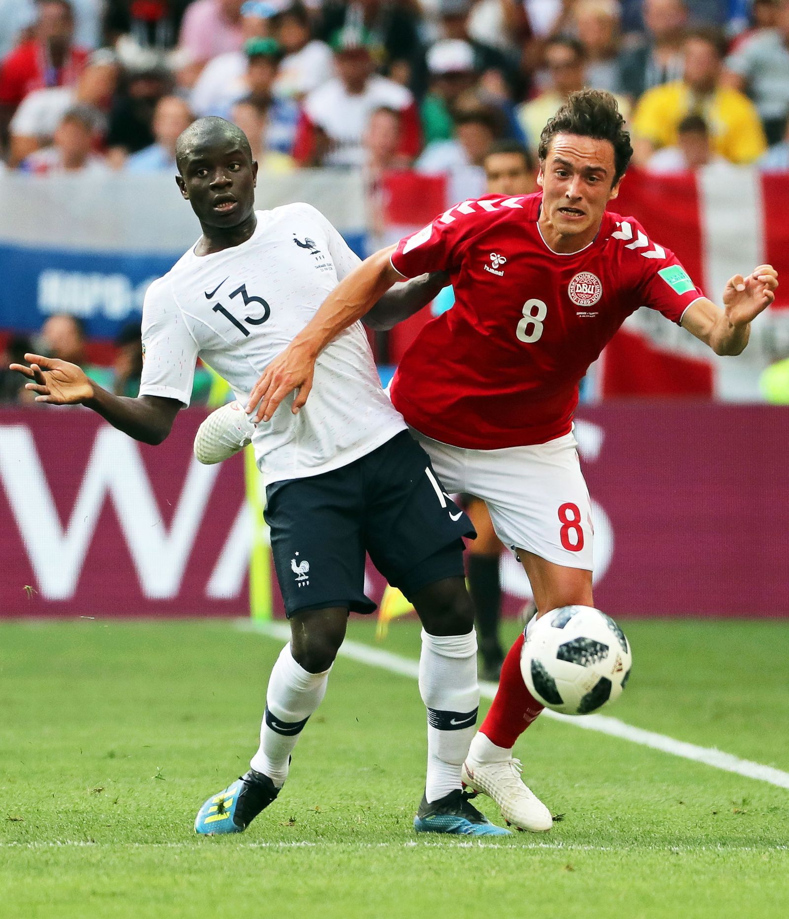 Las imágenes del Dinamarca-Francia