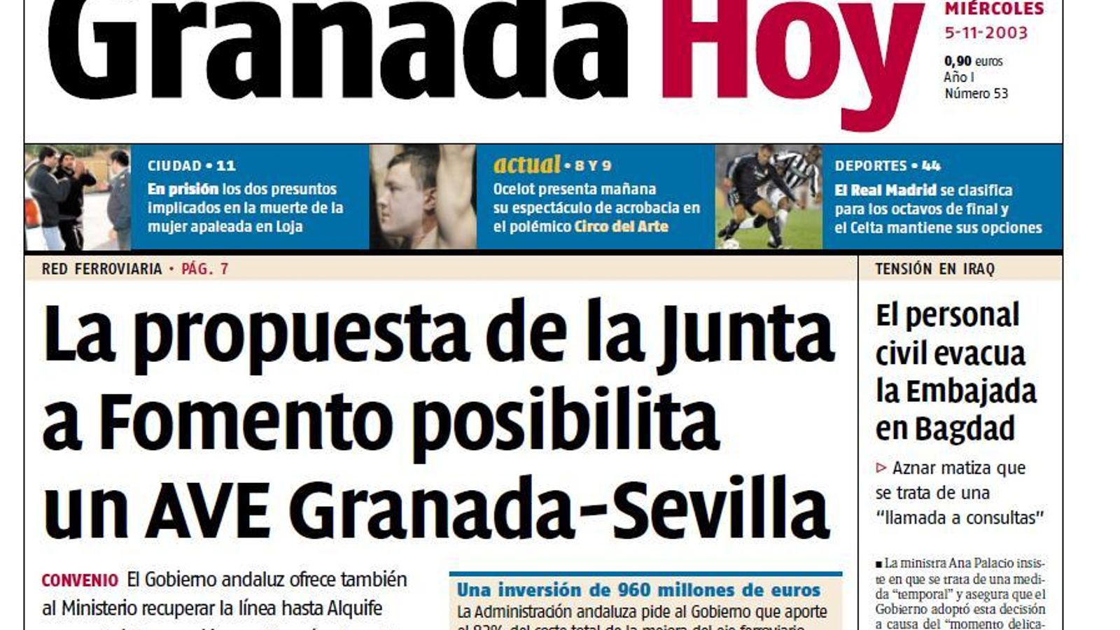 La Junta ofrece a Fomento enlazar Granada y Sevilla por AVE