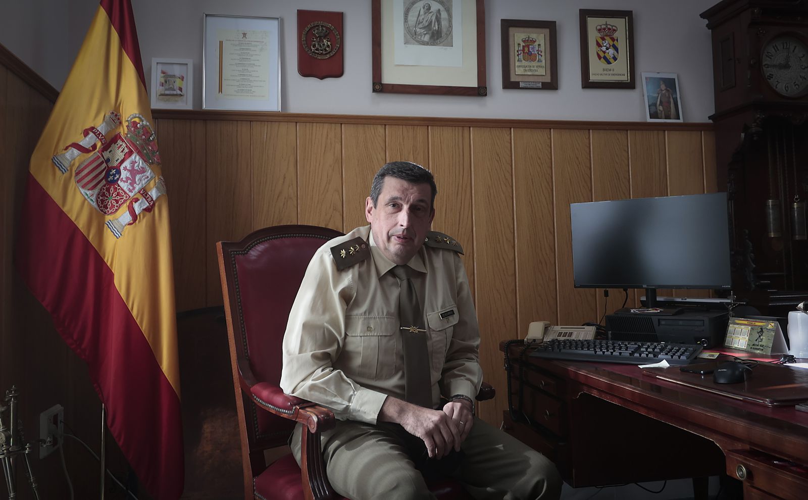 El coronel Carlos Echevarría, delegado de Defensa en Andalucía.