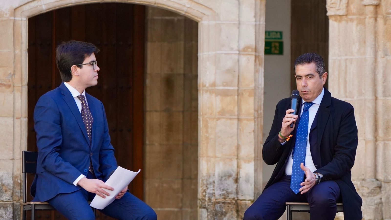 Miguel Guerrero y César Díaz, durante el acto.