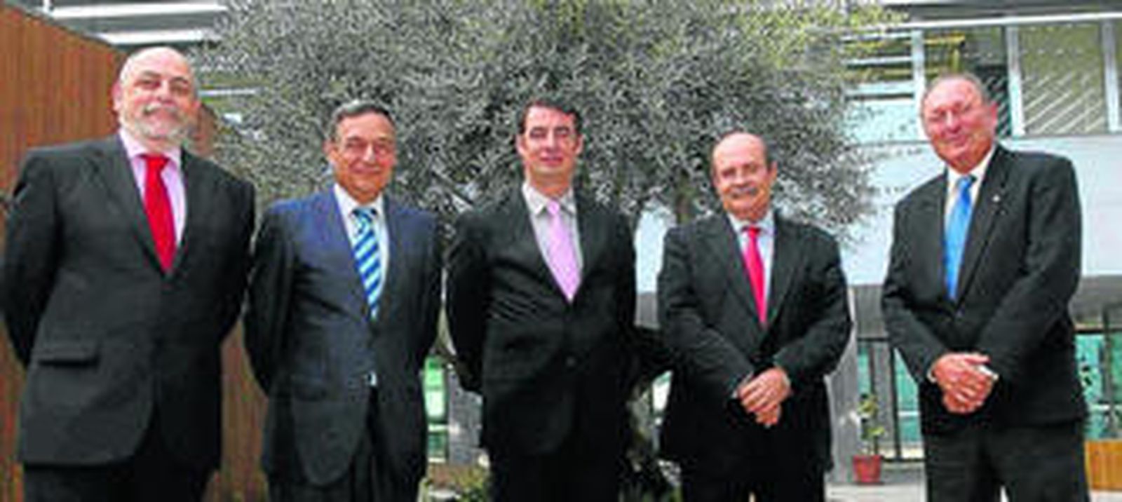 Agustín Bonilla, Ramón Segura, Vicente Fernández, Federico Molina y Rafael Martínez Cañavate.