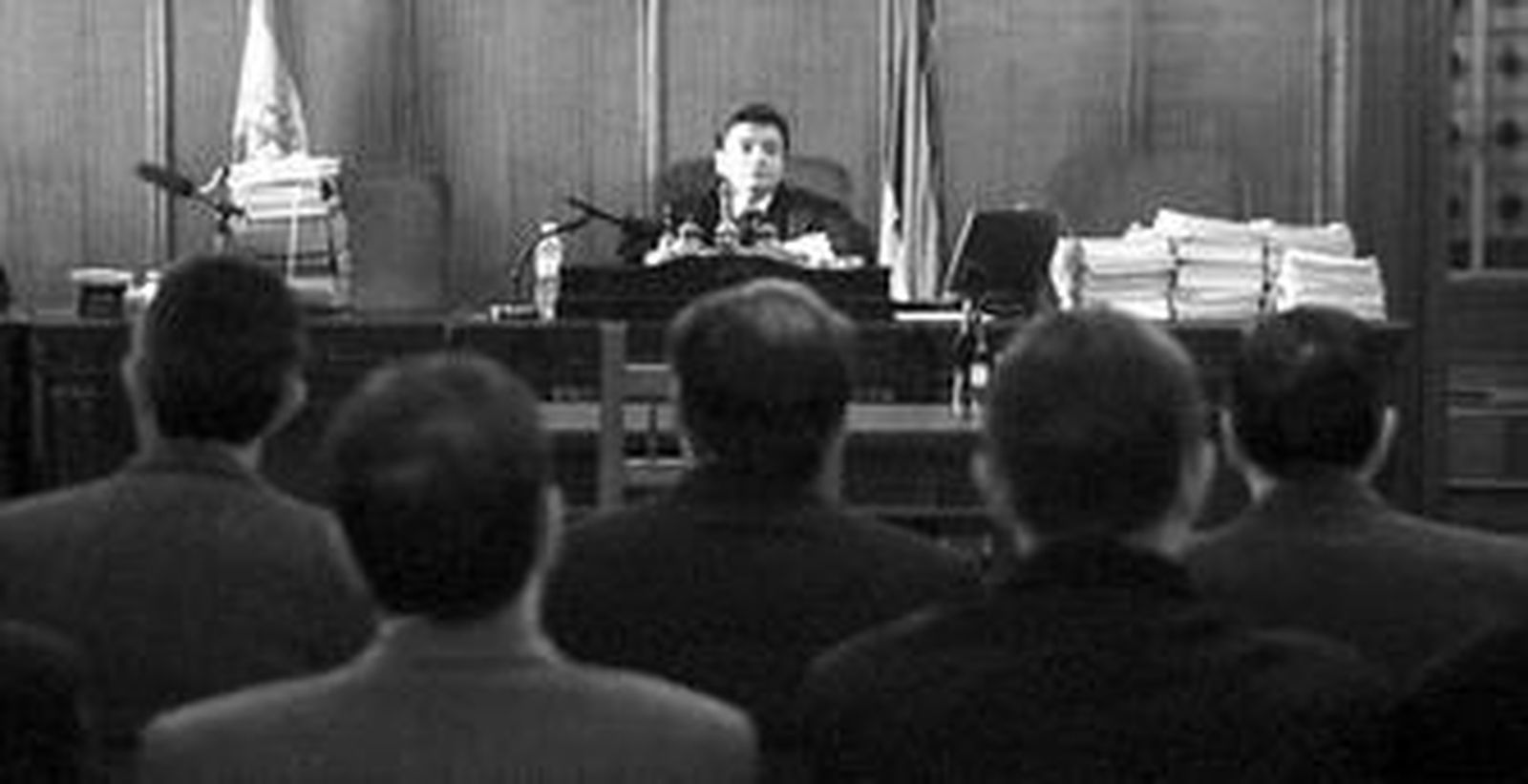 El juez Rafael Tirado celebrando un juicio en Sevilla.