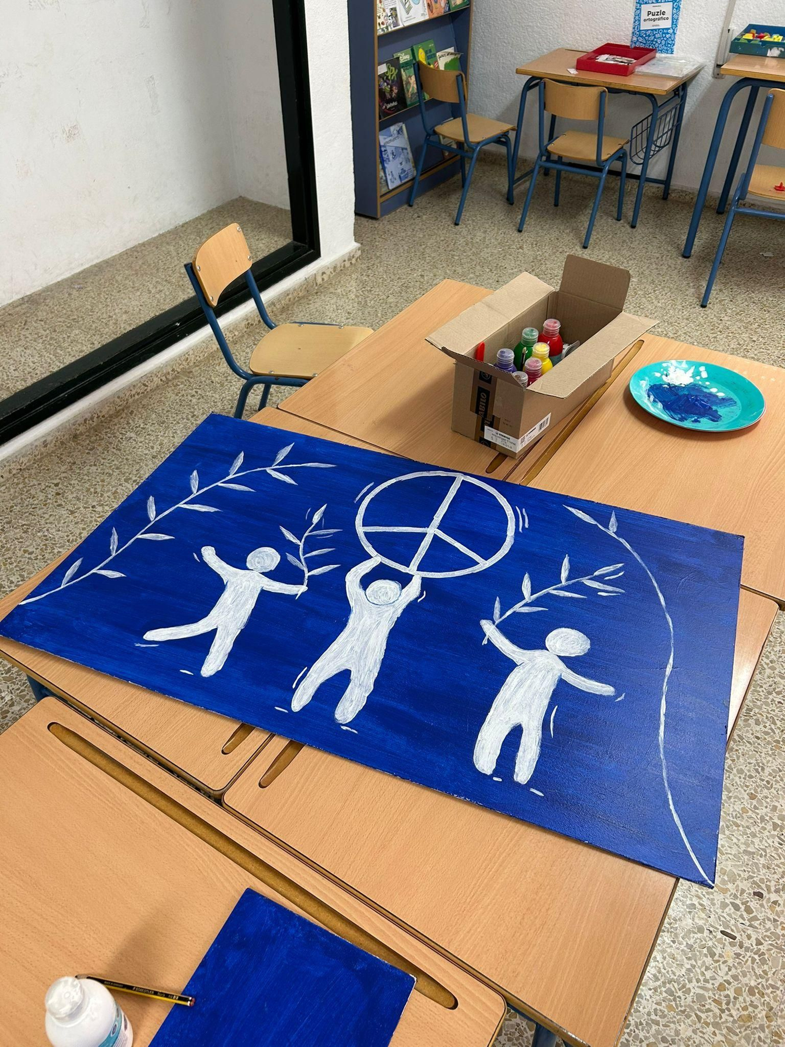 Una imagen de algunos de los trabajos que se realizan para la exposición.