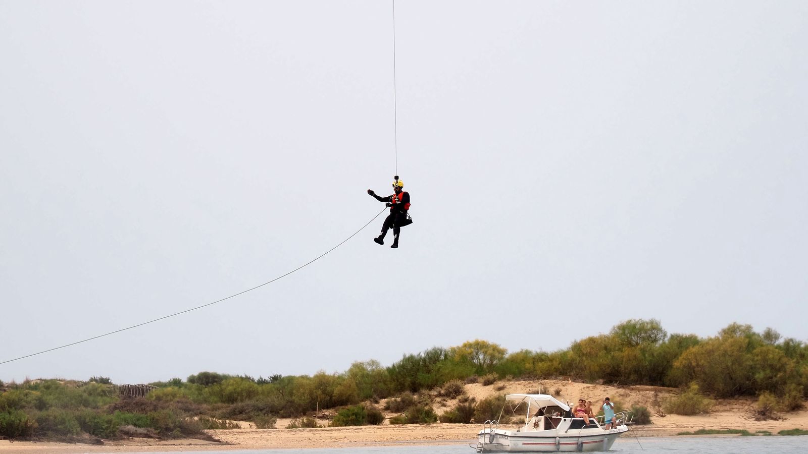 Un momento del simulacro