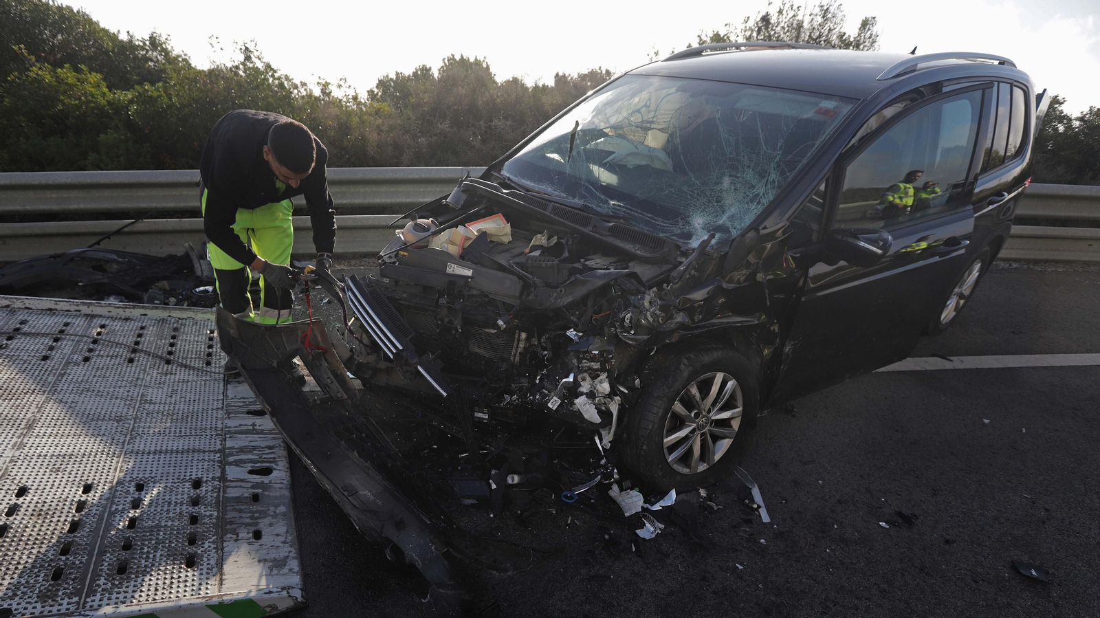 Fotos del accidente de tráfico en la N-340 en Tarifa