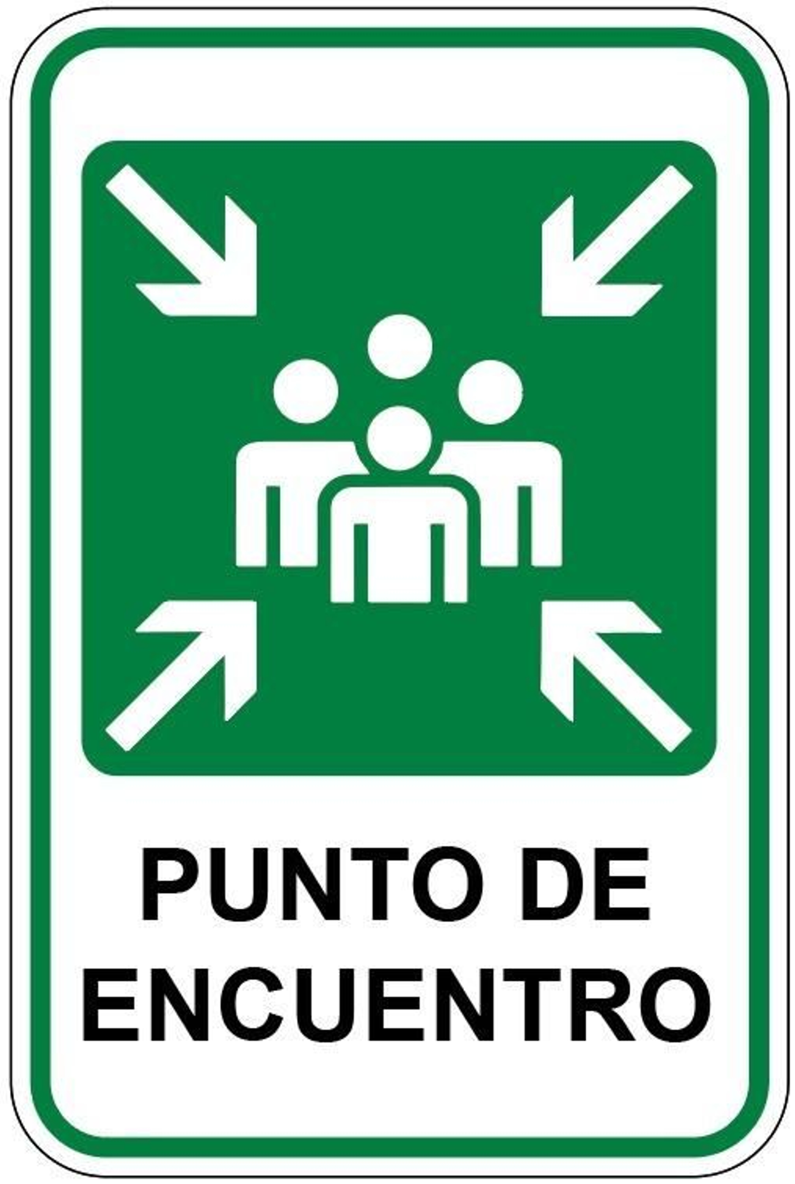 Señal que marcará los puntos de encuentro.