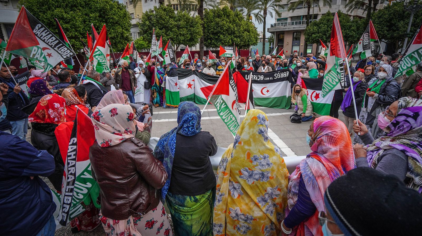 Manifestación en apoyo al pueblo Saharaui