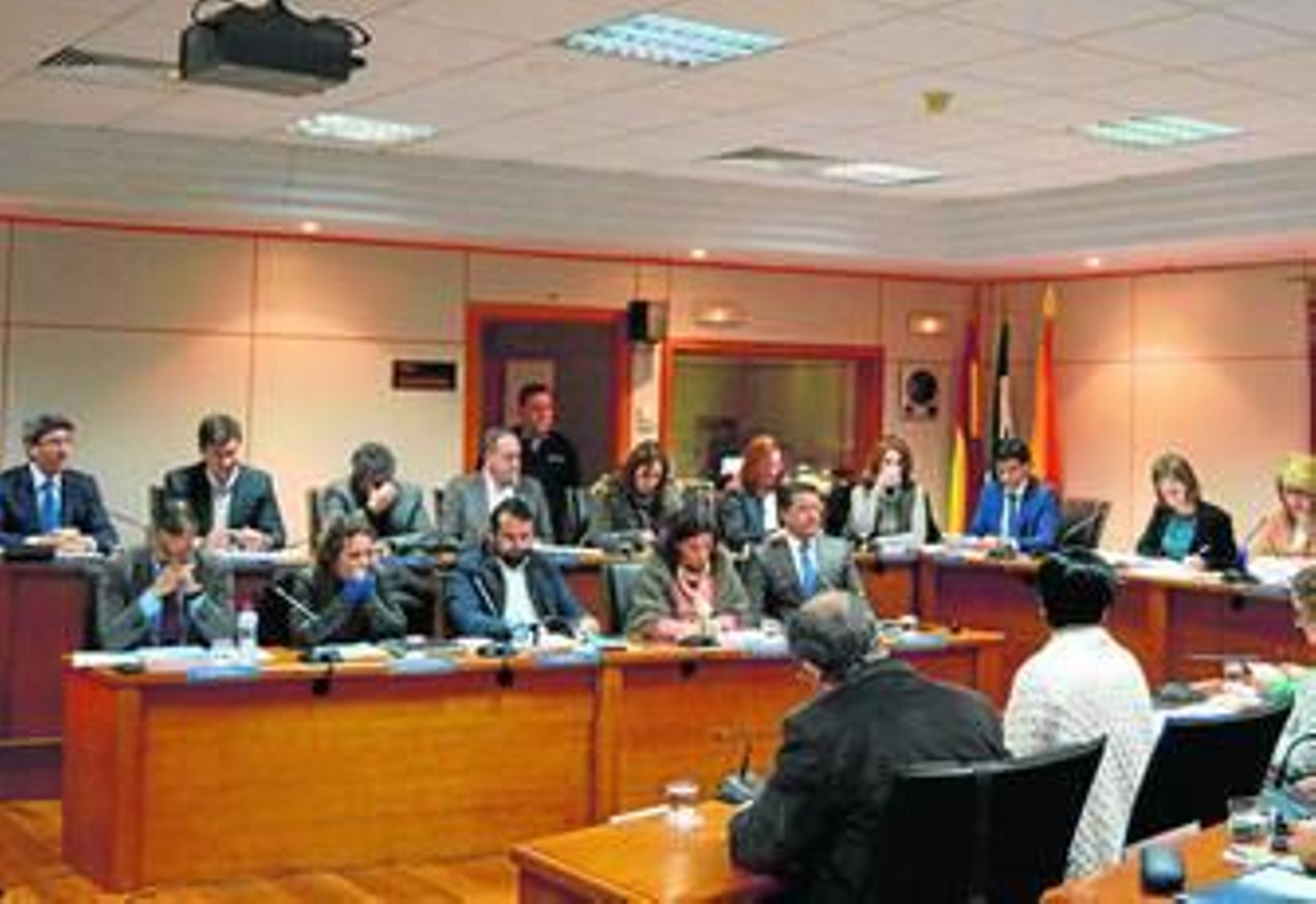 Un momento del Pleno celebrado ayer.