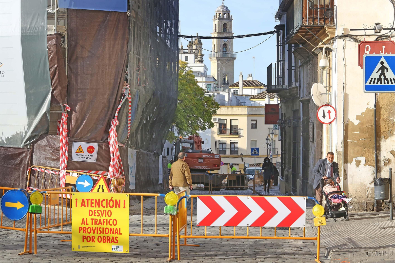 Una instantánea del inicio de las obras en el Arroyo