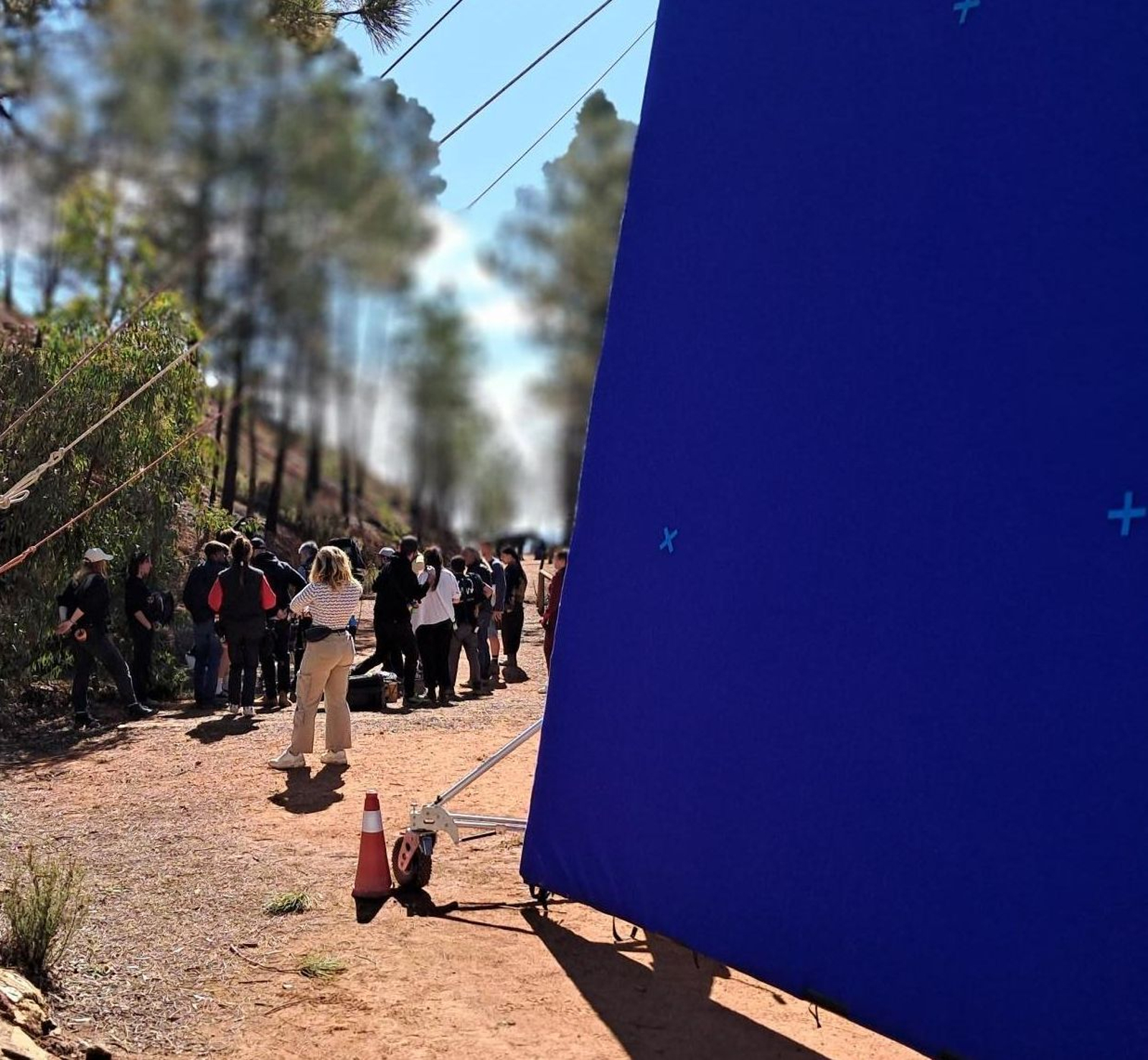 Uno de los momentos del rodaje de la serie en Nerva.