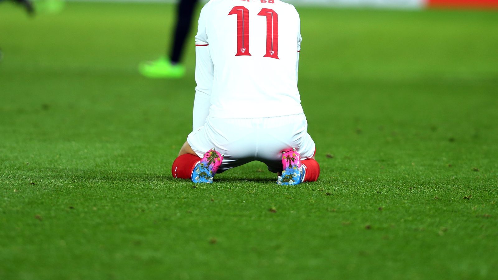 Correa, abatido al final del encuentro ante el Leicester.