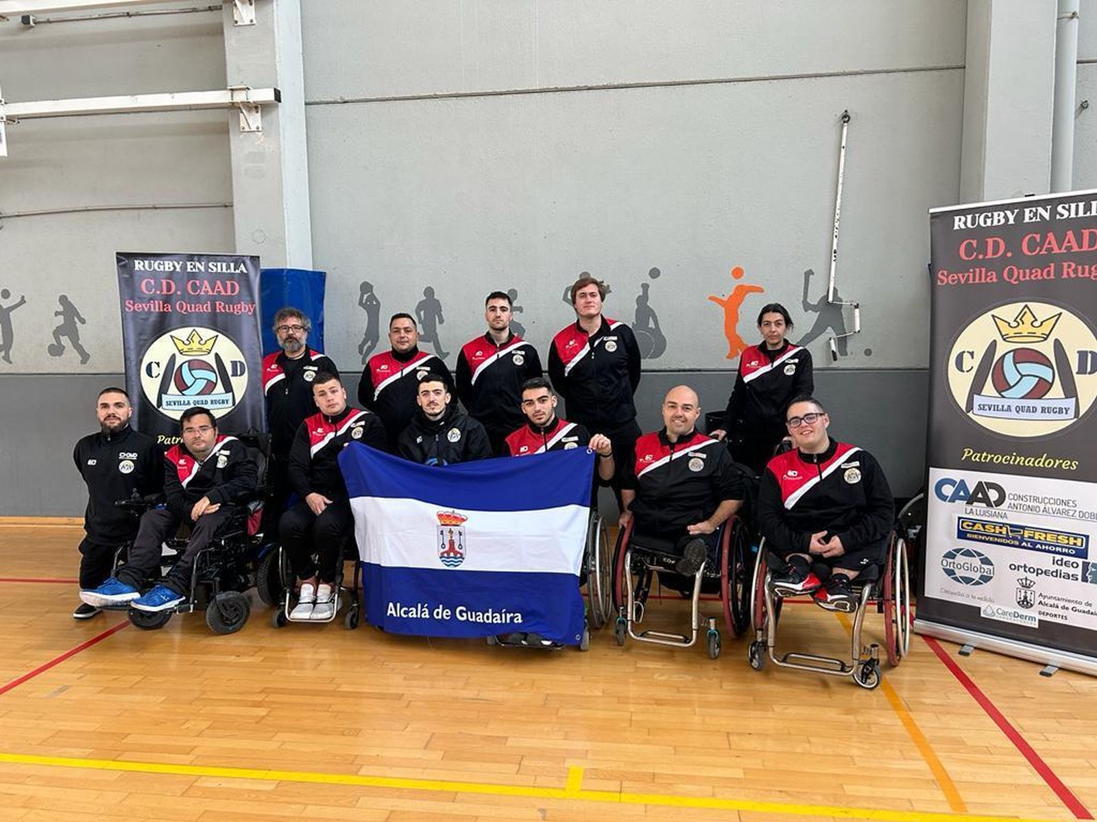 El equipo del CAAD Sevilla Quad Rugby en tierras valencianas.