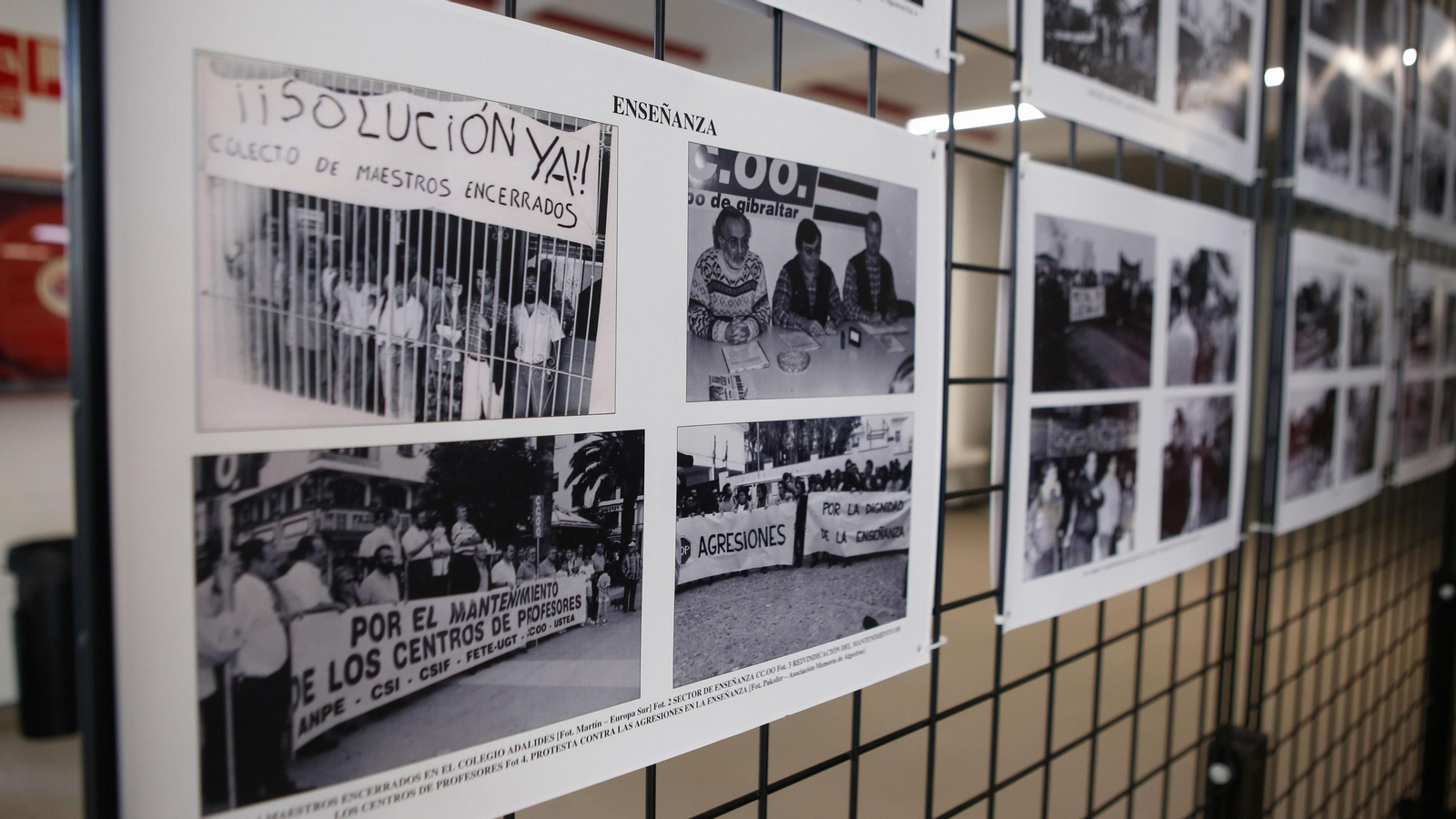 Fotos de la exposición y conferencia sobre el movimiento obrero en el Campo de Gibraltar