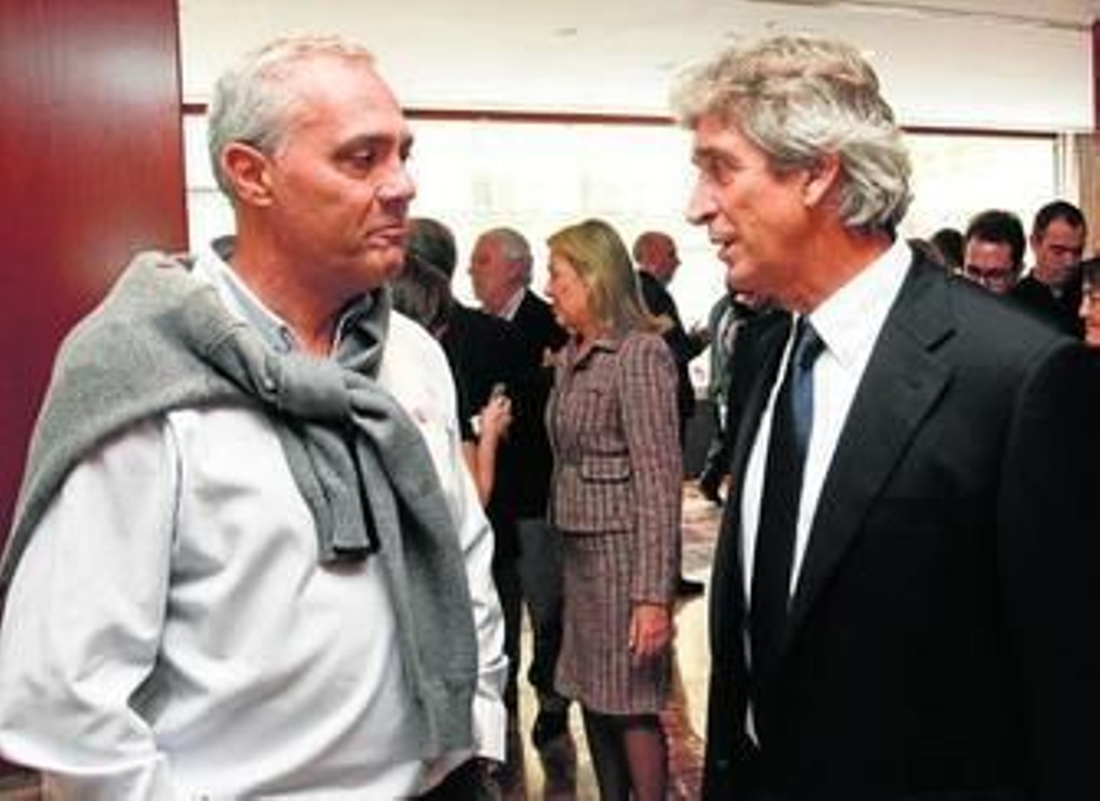 Husillos y Pellegrini departen en la entrega de premios del Málaga Hoy.