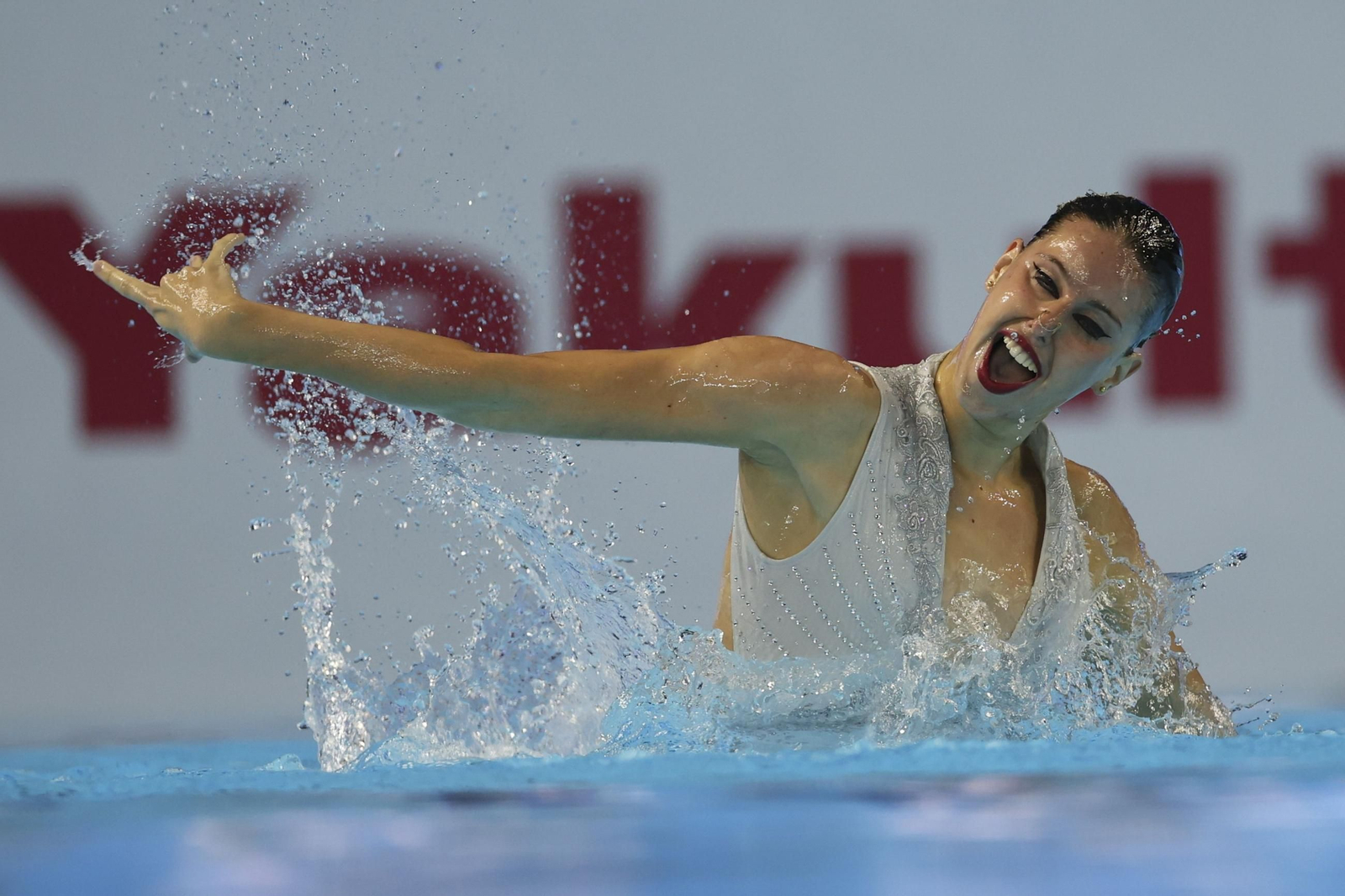 Iris Tió en el ejercicio que le valió la medalla de oro en el Mundial de Singapur.