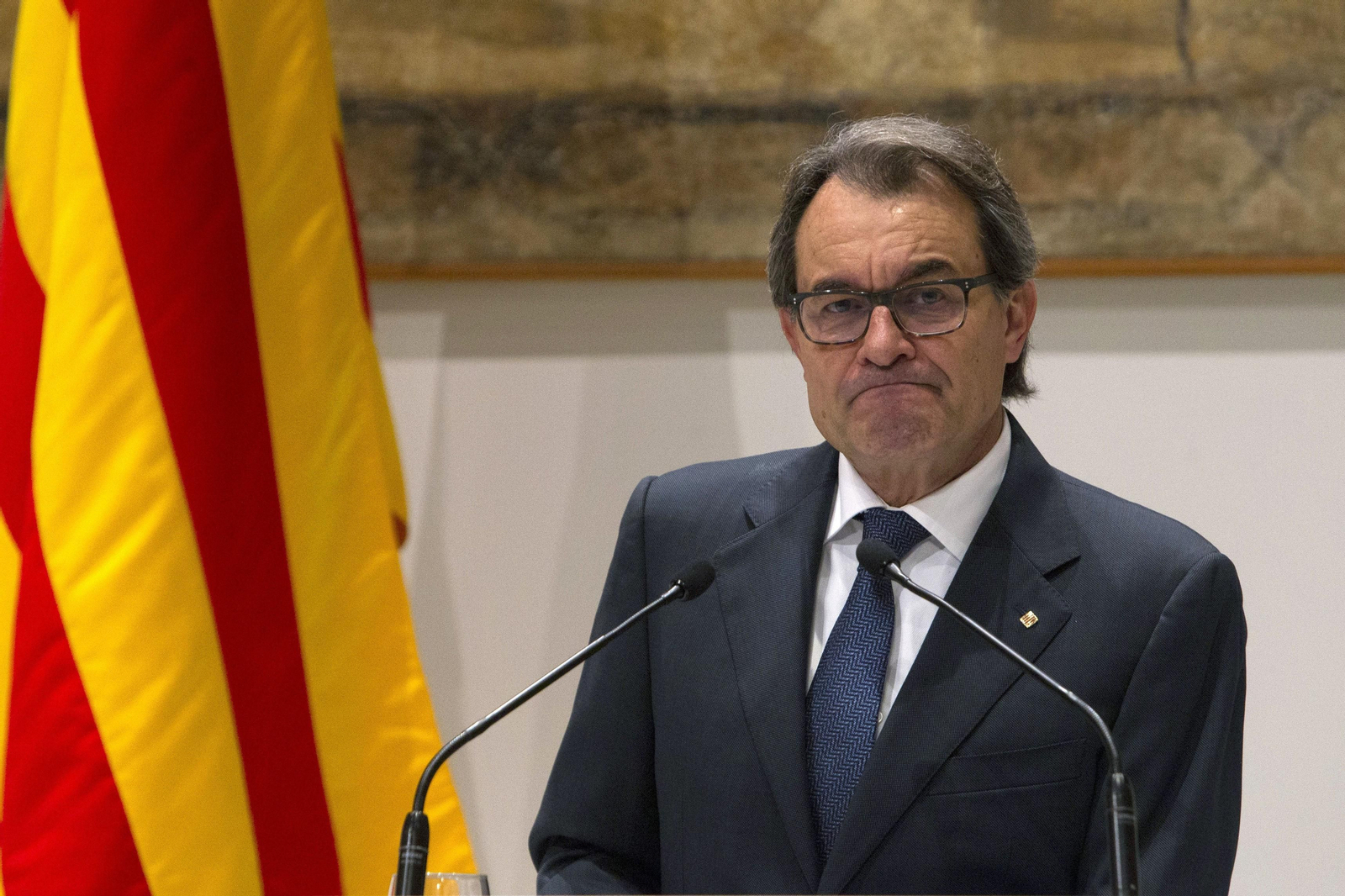 Artur Mas, durante una comparecencia