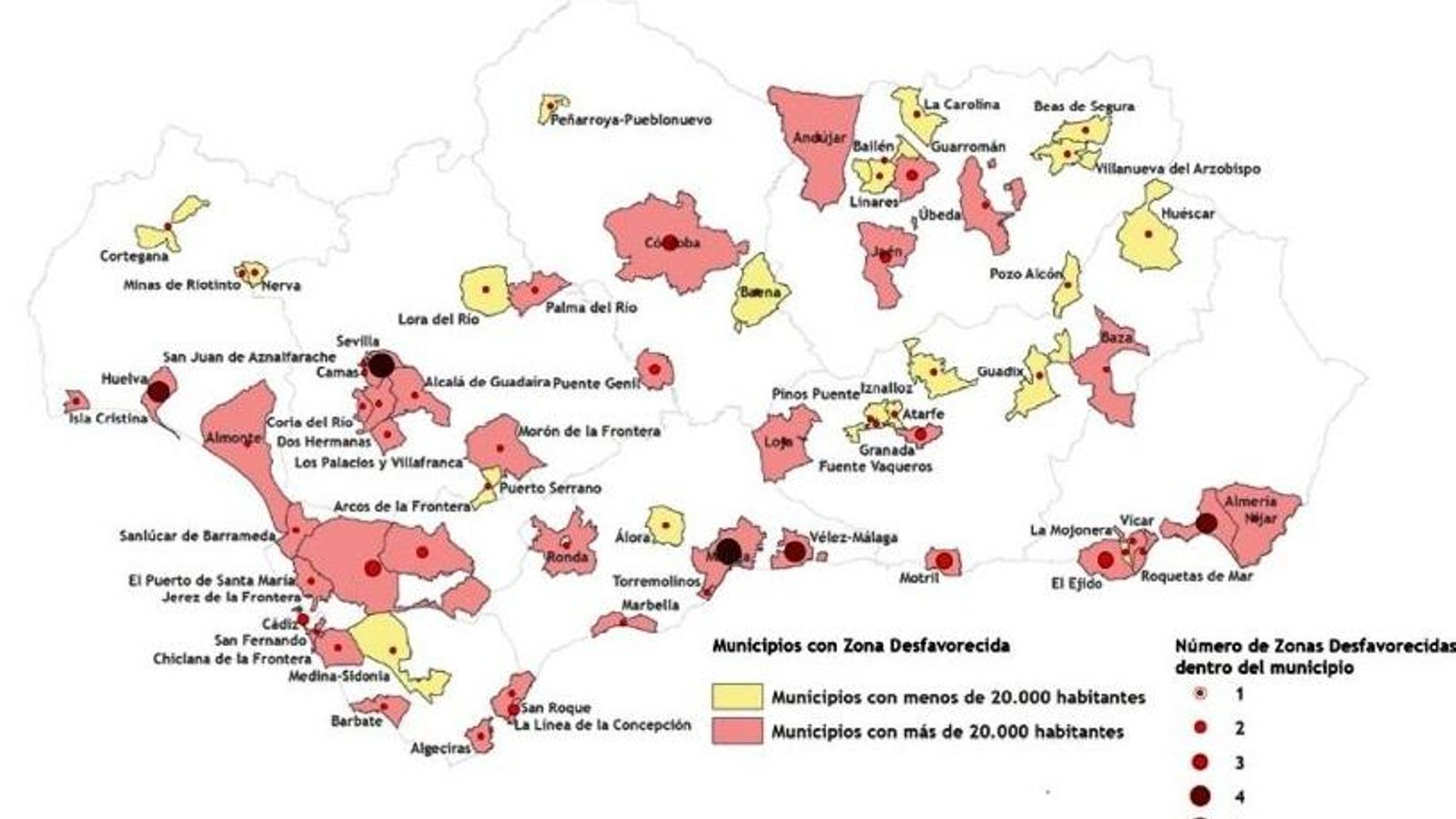 Mapa de atención educativa en Zonas de Transformación Social