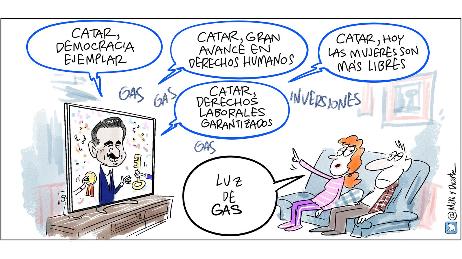 La visita del emir de Catar