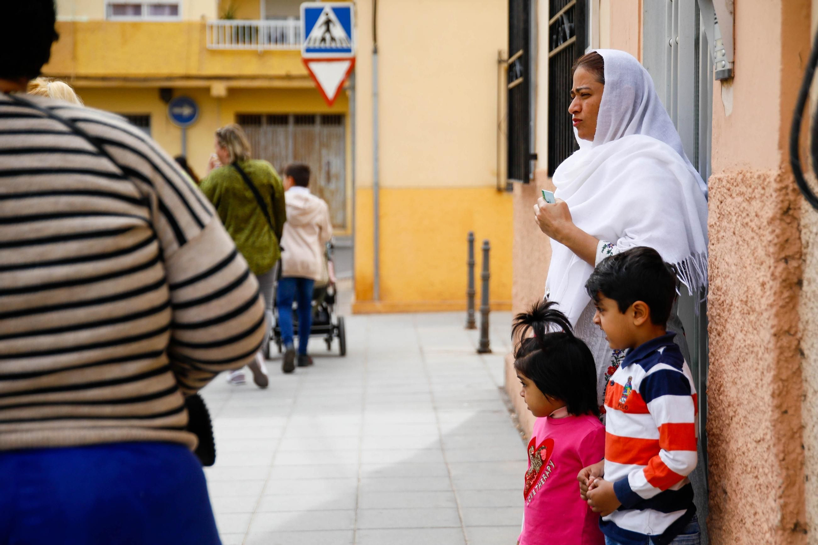 Las imágenes del CEIP San Fernando de El Zapillo de la ciudad de Almería en procesión en el viernes de dolores