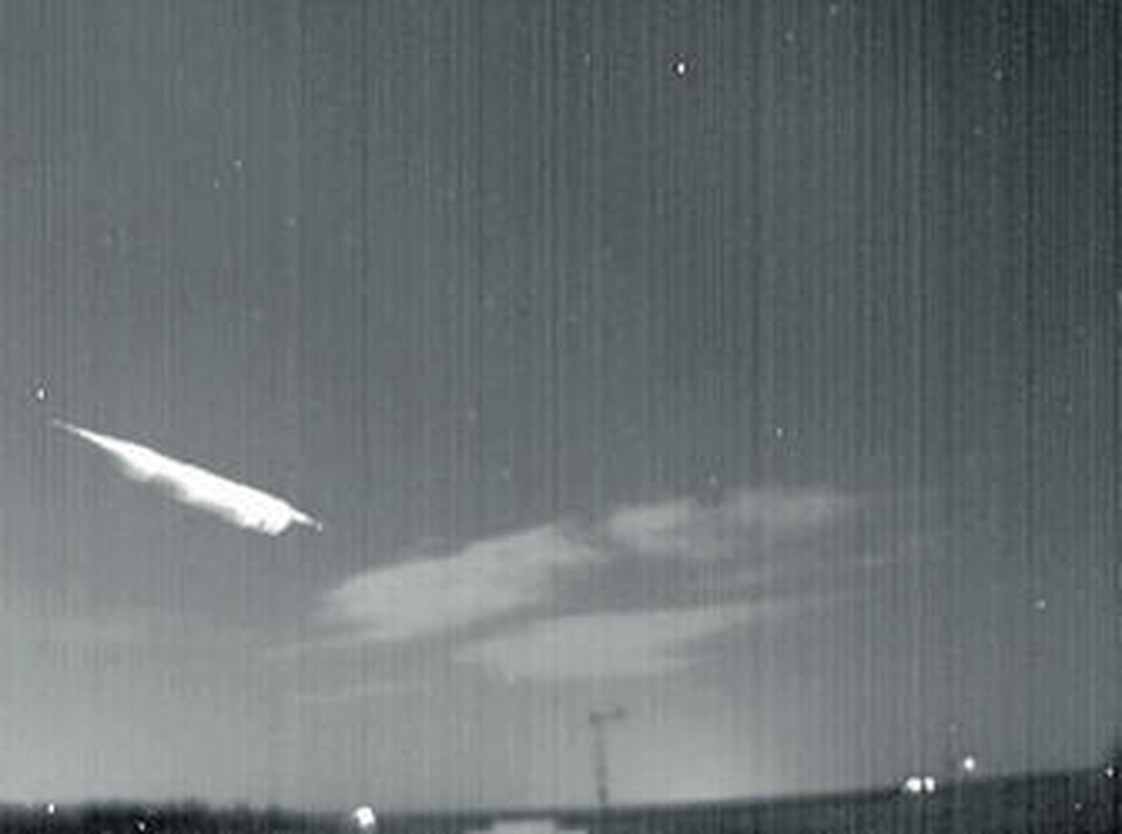 La bola de fuego detectada por el Observatorio de La Hita (Toledo).