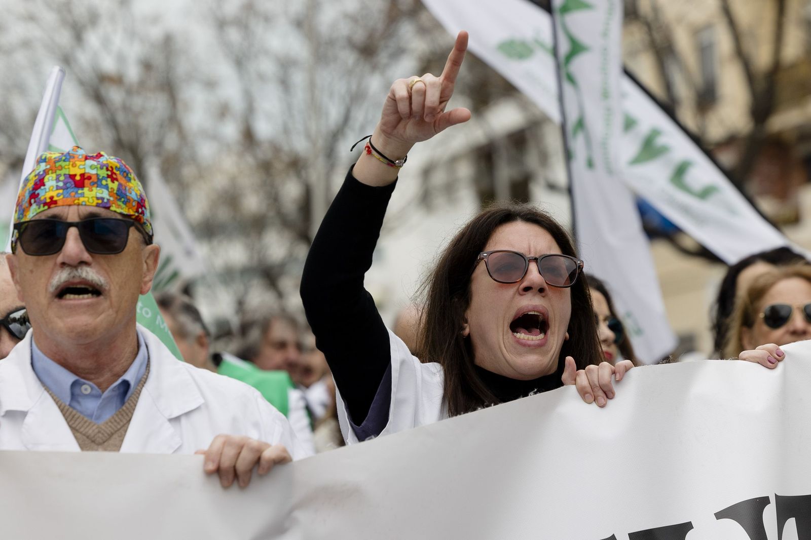 Las imágenes de la manifestación de médicos en Cádiz