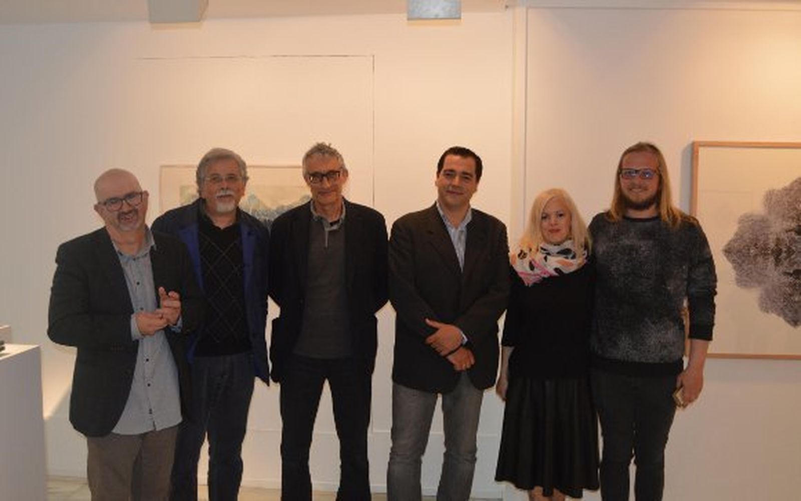 Alberto Galán, Eduardo Rodríguez, Juan Luis Romero, el diputado Salvador Puerto, la pintora Carolina Santos y Cedri Prinx zu Bentheim.  Foto: Ignacio Casas de Ciria