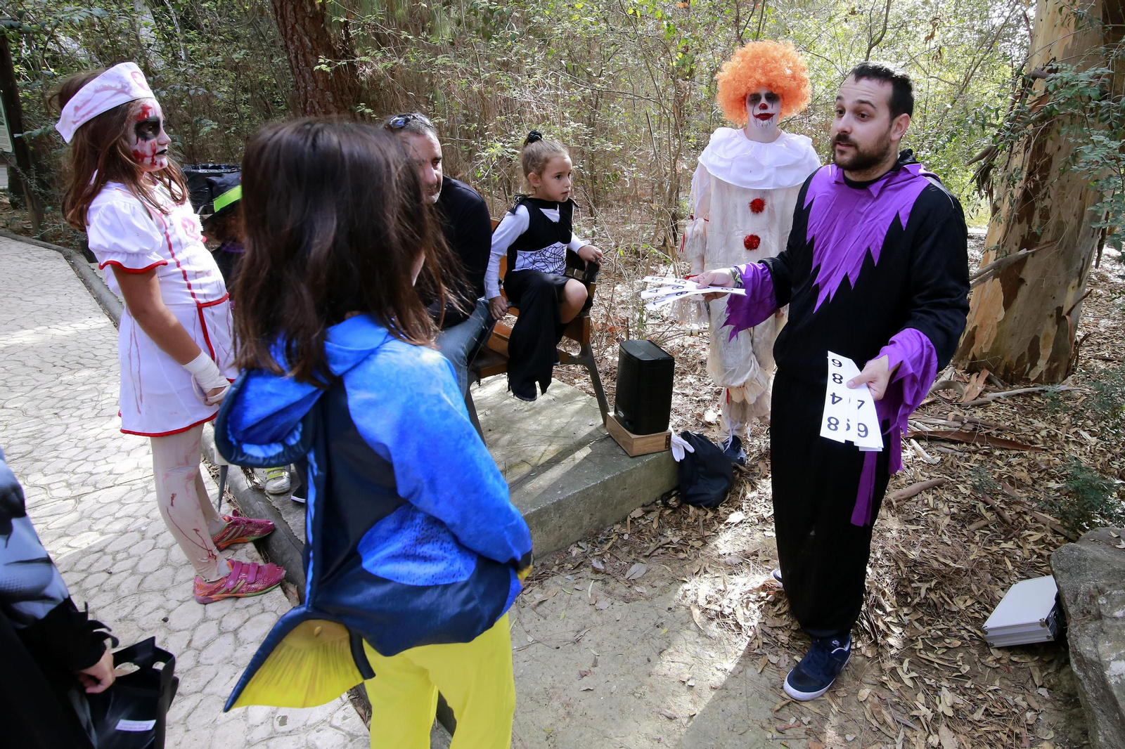 Niños en el Zoo durante la celebración de Halloween en 2021.