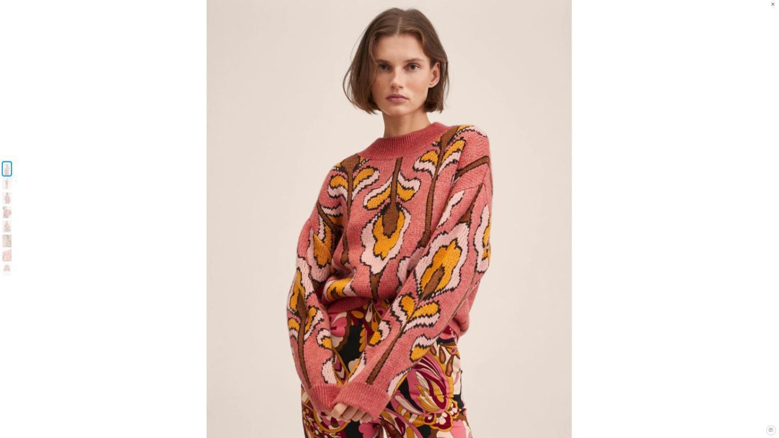 Jersey con estampado de flores de Mango.