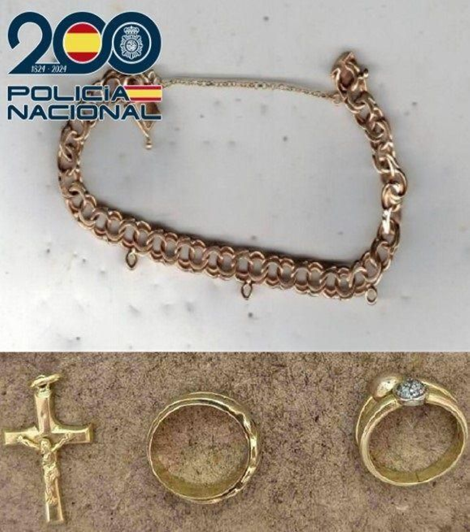 Imagen de las joyas robadas.