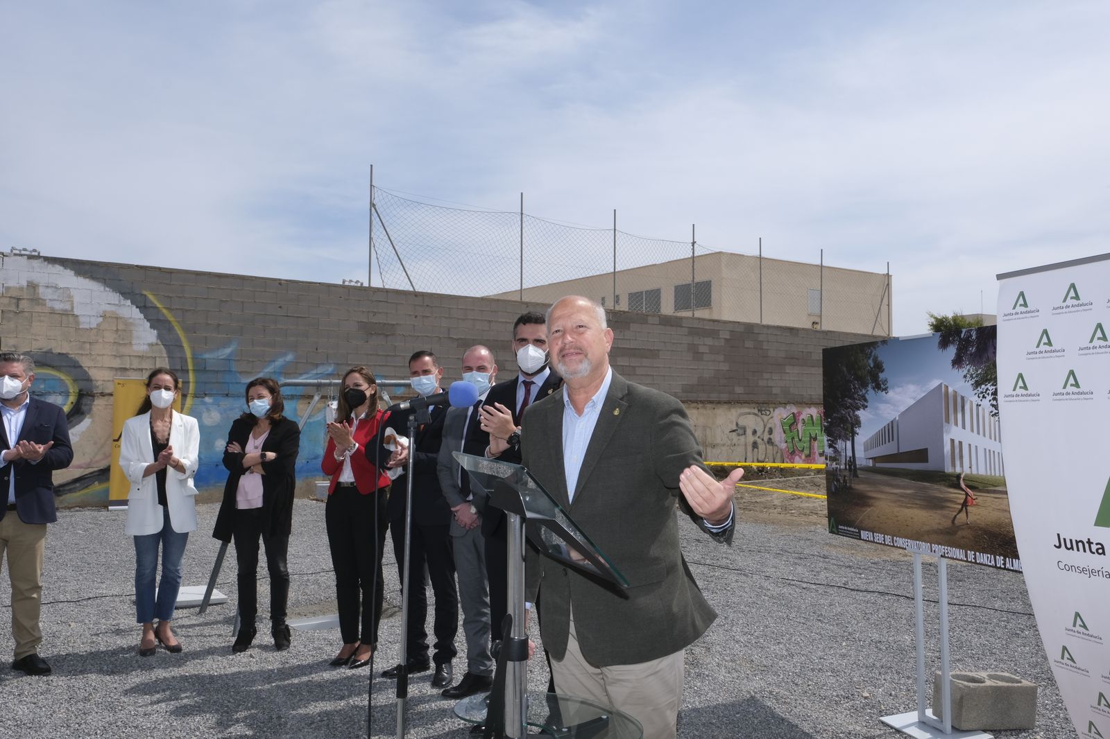 Fotogalería colocación primera piedra Conservatorio Profesional de Danza 'Kina Jiménez' de Almería