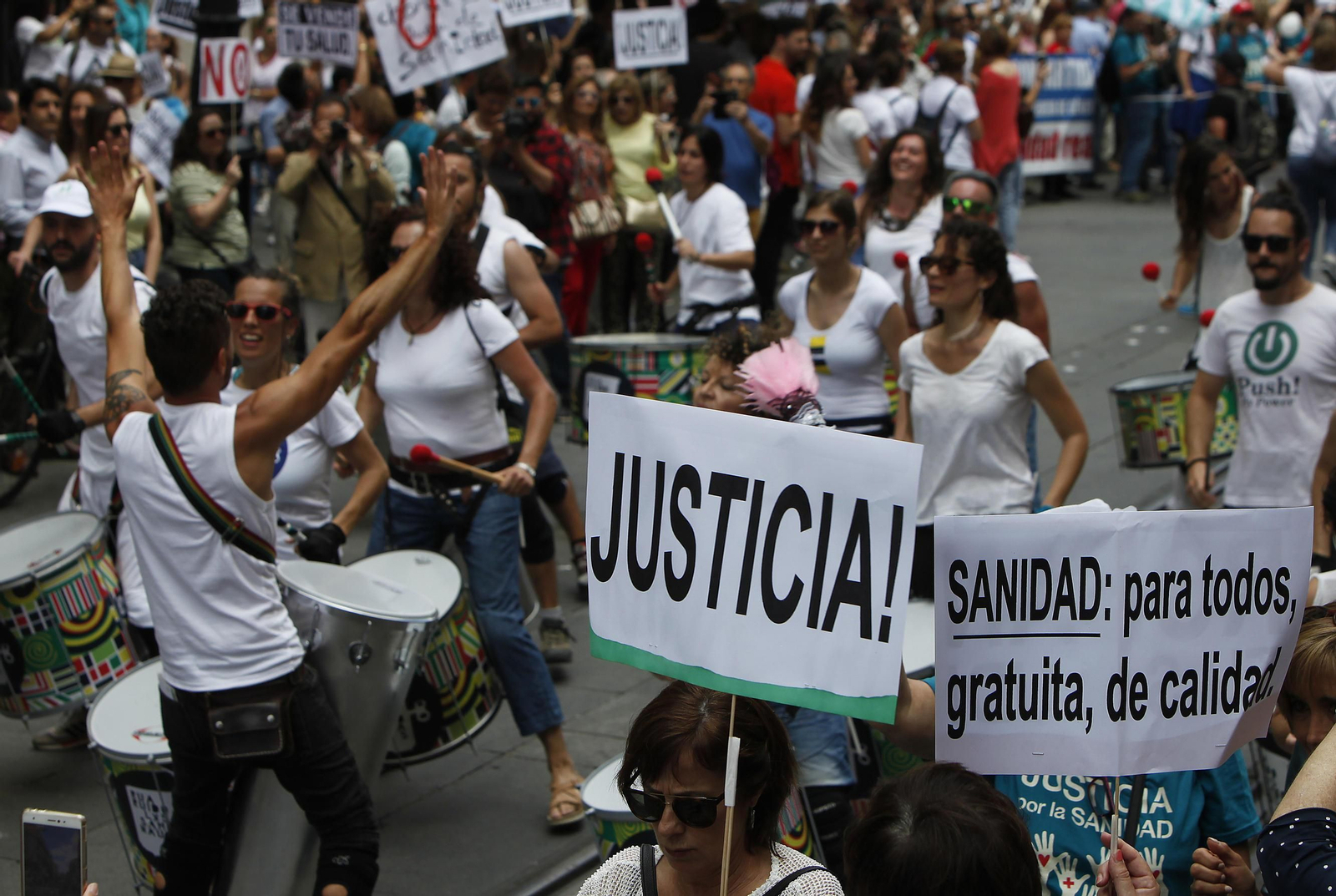 La manifestación contra los recortes en la Sanidad pública