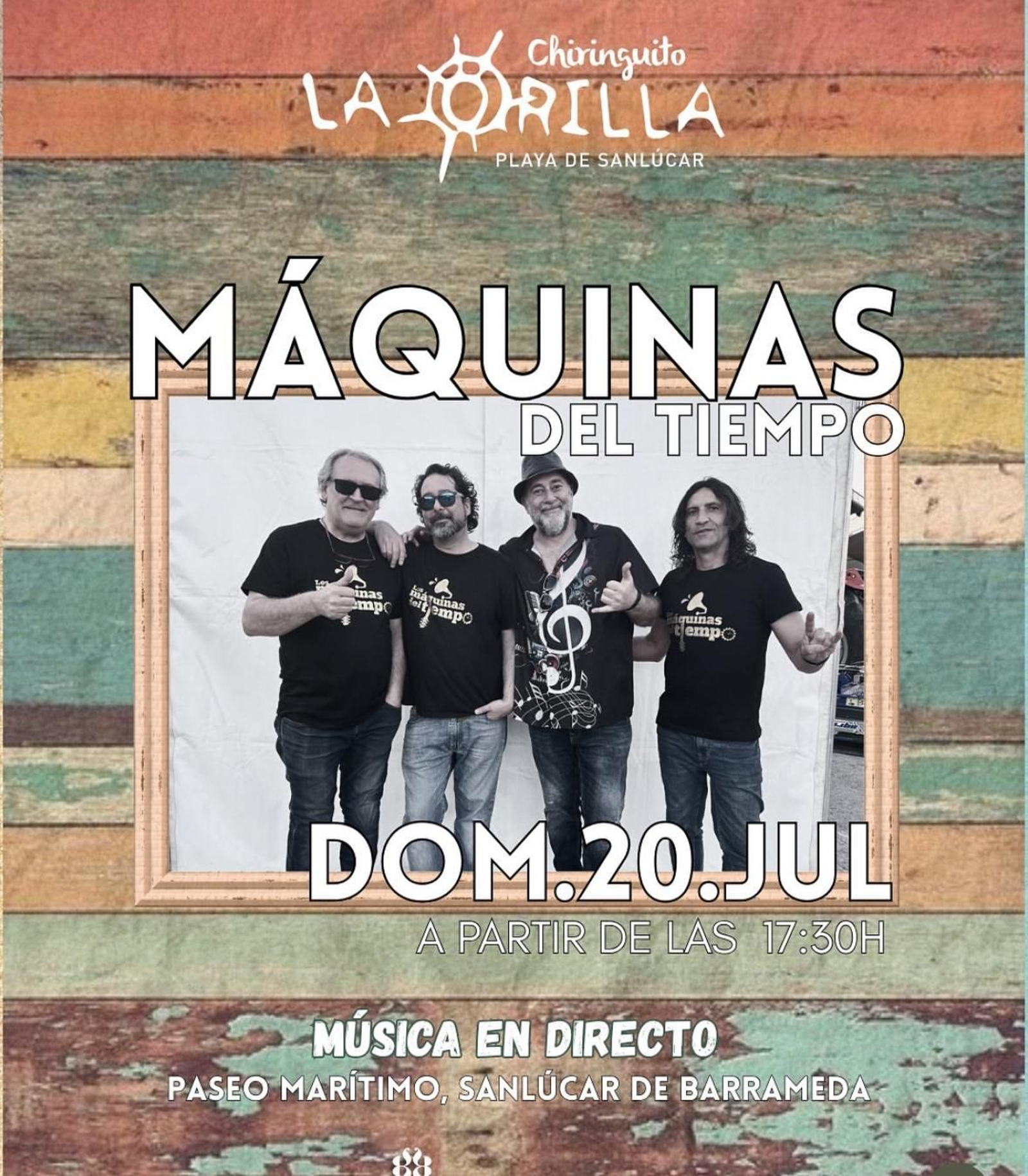 Máquina del tiempo en Chiringuito La Orilla, de Sanlúcar.