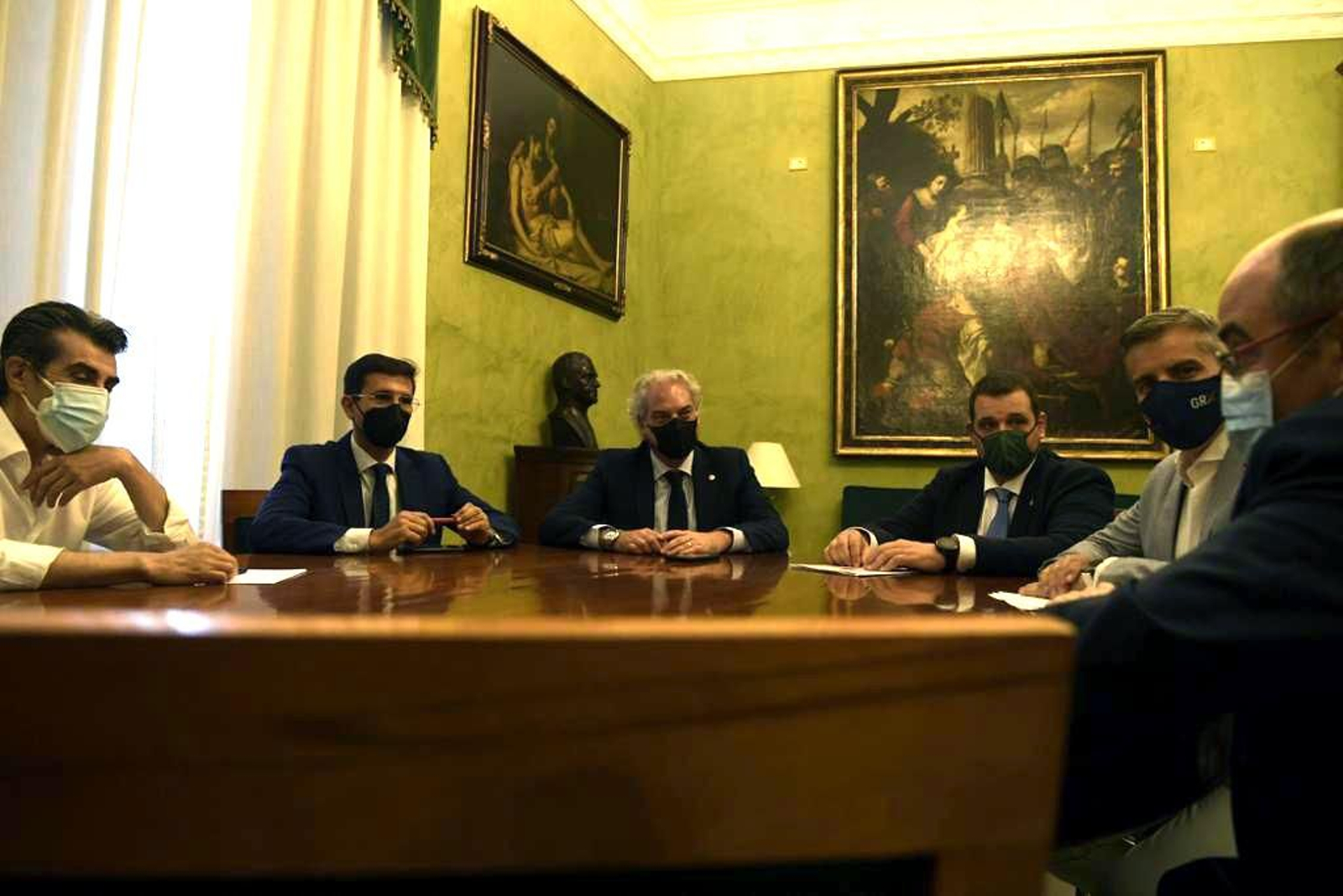 Celebración de junta de portavoces con el alcalde en funciones, José Antonio Huertas